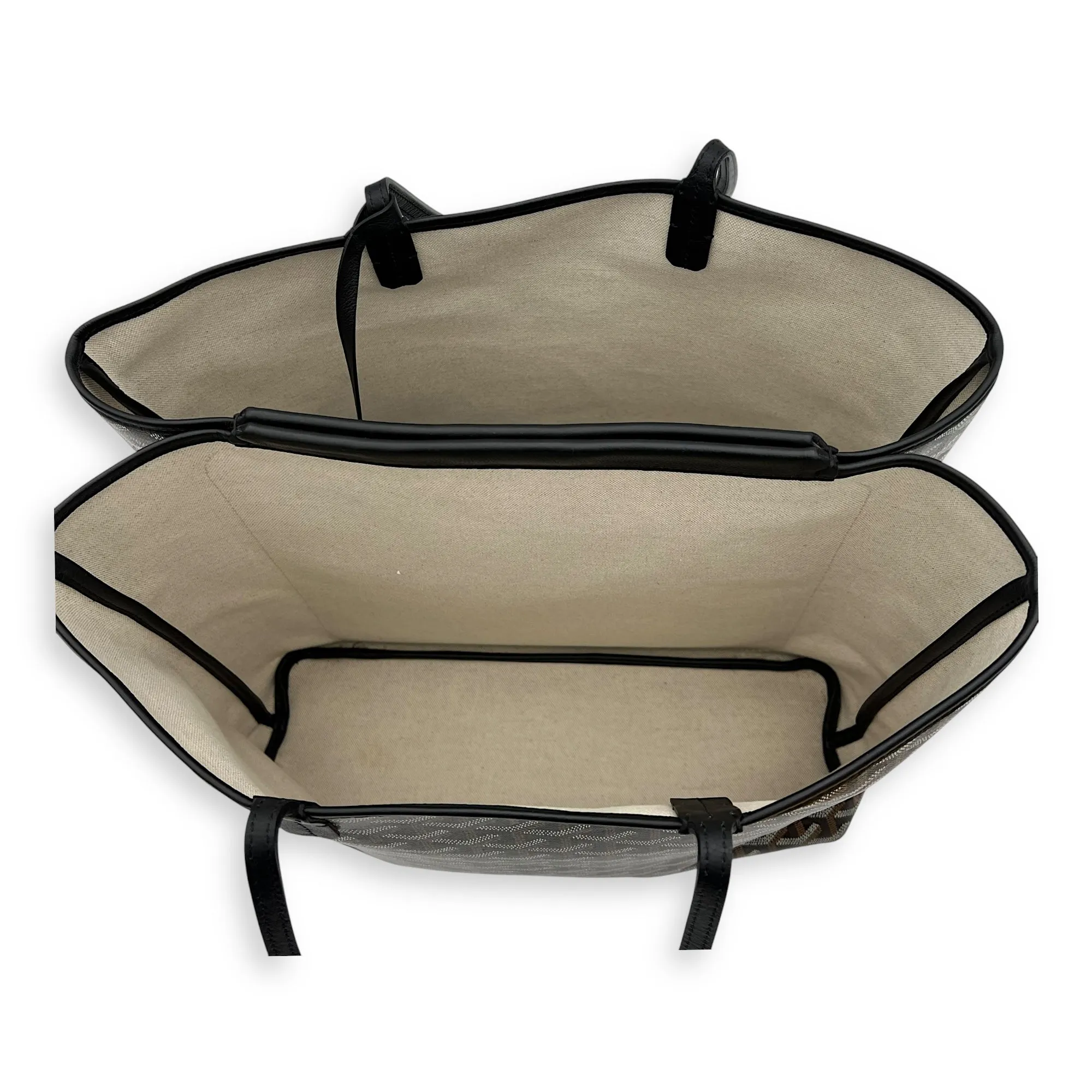 Isabelle PM Black Tote Bag in Coated Canvas, Silver hardware
