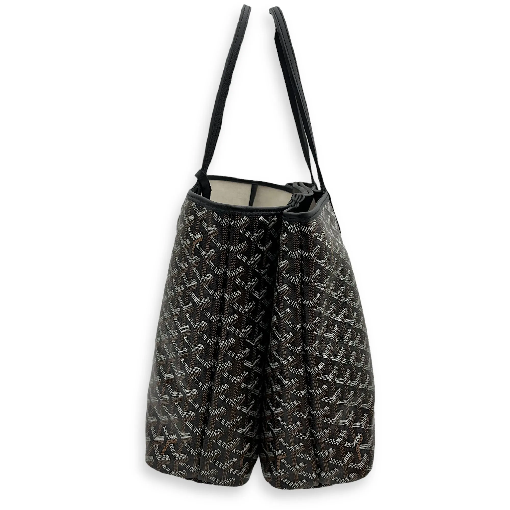 Isabelle PM Black Tote Bag in Coated Canvas, Silver hardware