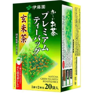 ITO EN Matcha Green Tea with Roasted Rice Premium Tea Bags 20 Pack