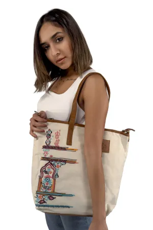Ivory Bloom Yasmin Tote Bag