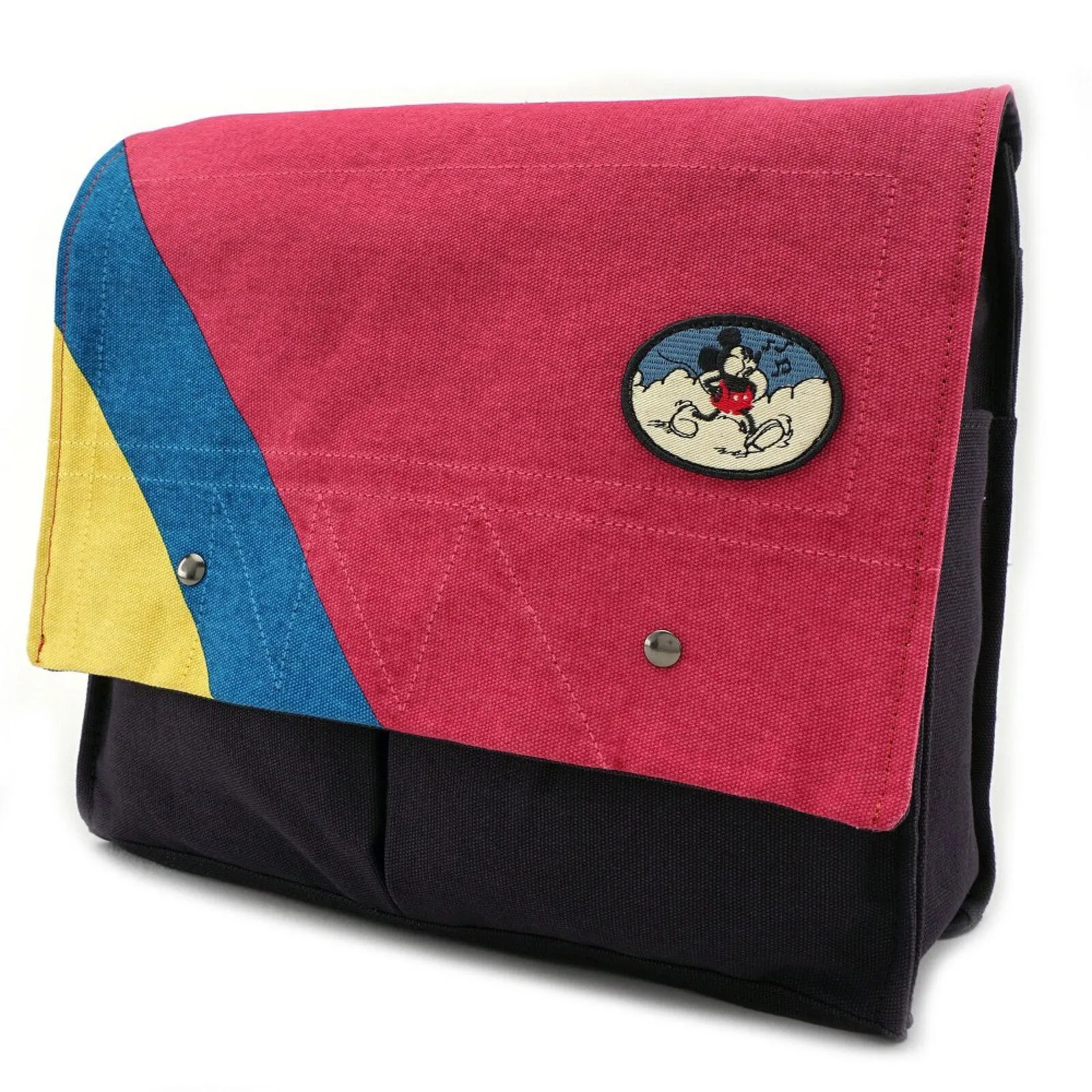 Junk Food Mickey Mouse Canvas Briefcase Satchel Handbag Messenger Bag