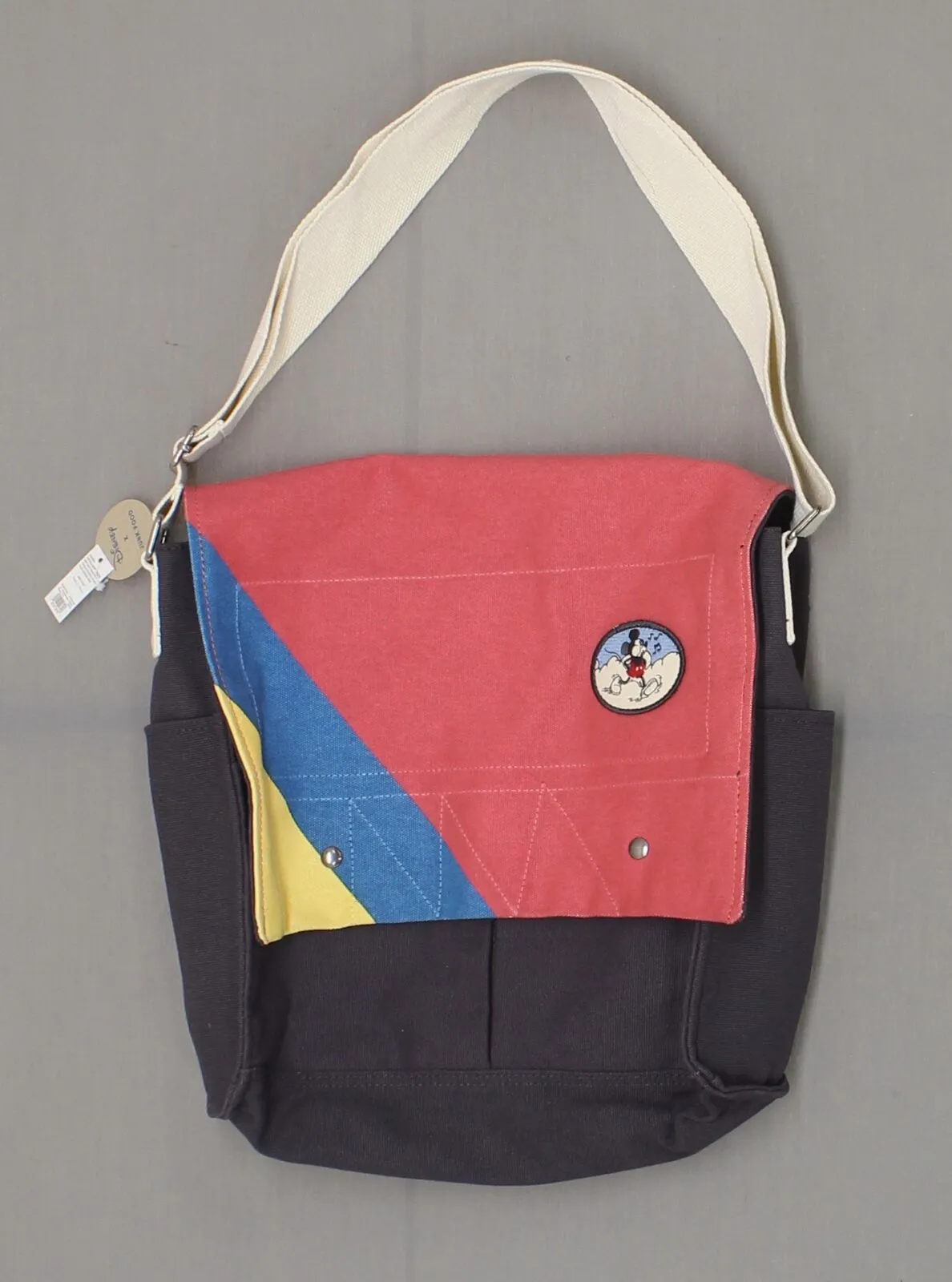 Junk Food Mickey Mouse Canvas Briefcase Satchel Handbag Messenger Bag