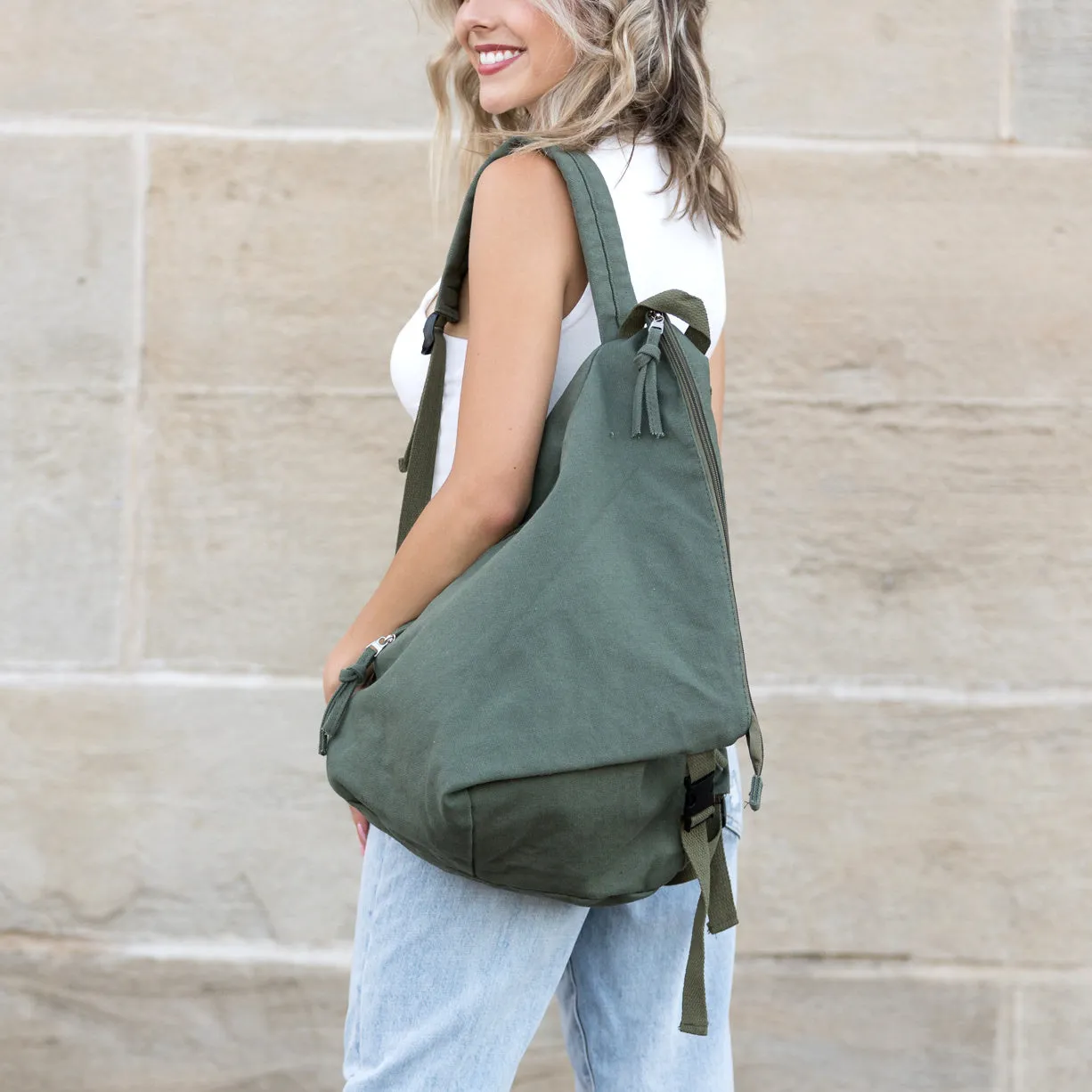 Kai Asymetric Canvas Backpack