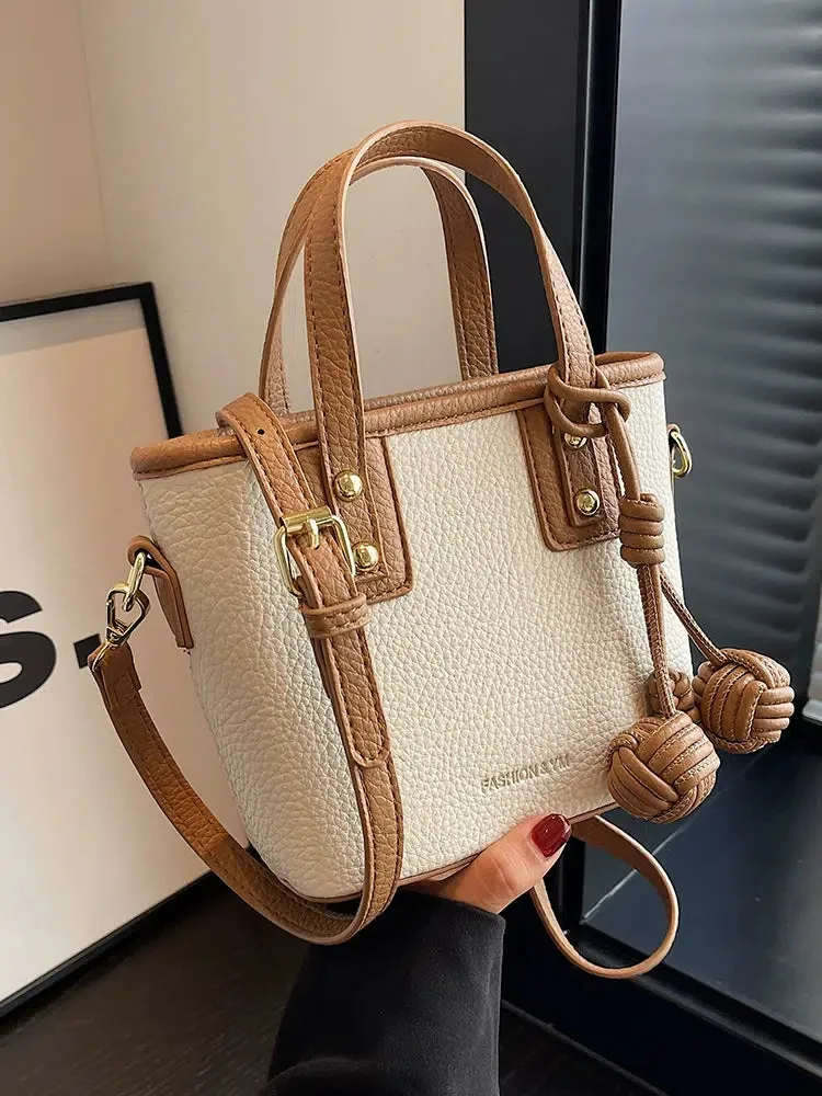 Knotted Tassels Casual Bucket Bag