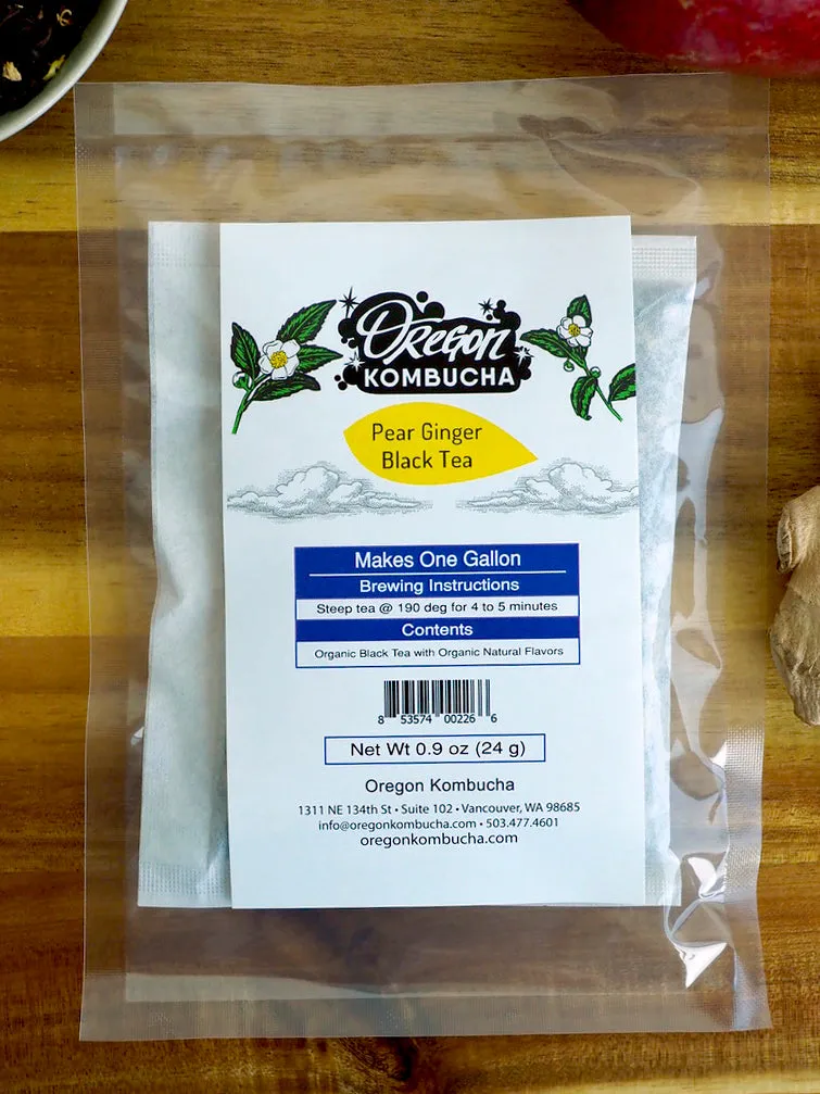Kombucha Flavor Pack - Three BLACK Teas with Kombucha SCOBY