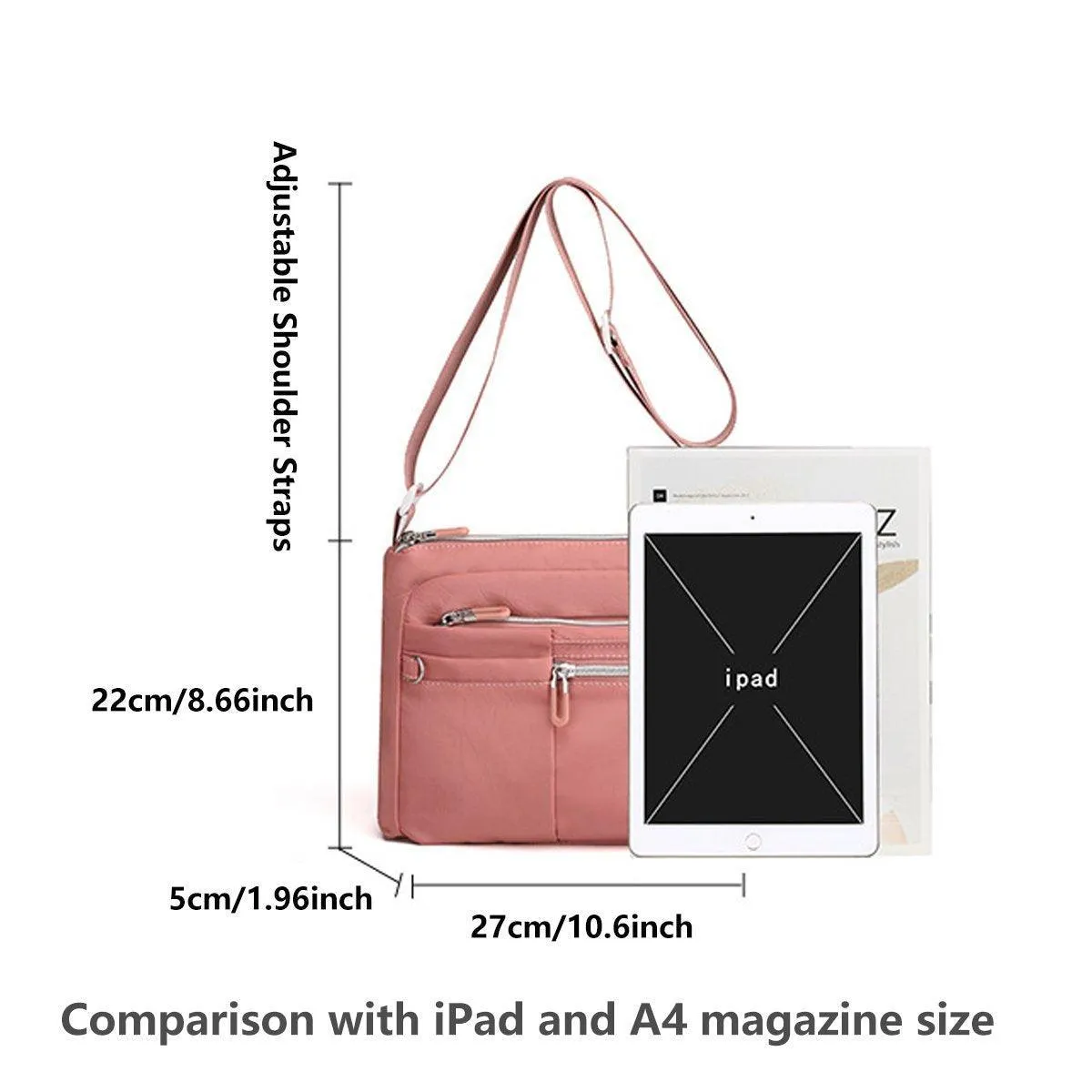 Ladies Large Capacity Crossbody Bag Single Shoulder Small Square Bag Handbag