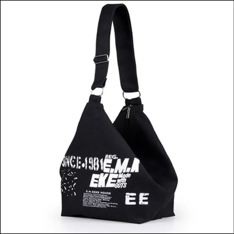 Ladies One Shoulder Diagonal Casual Canvas Satchel
