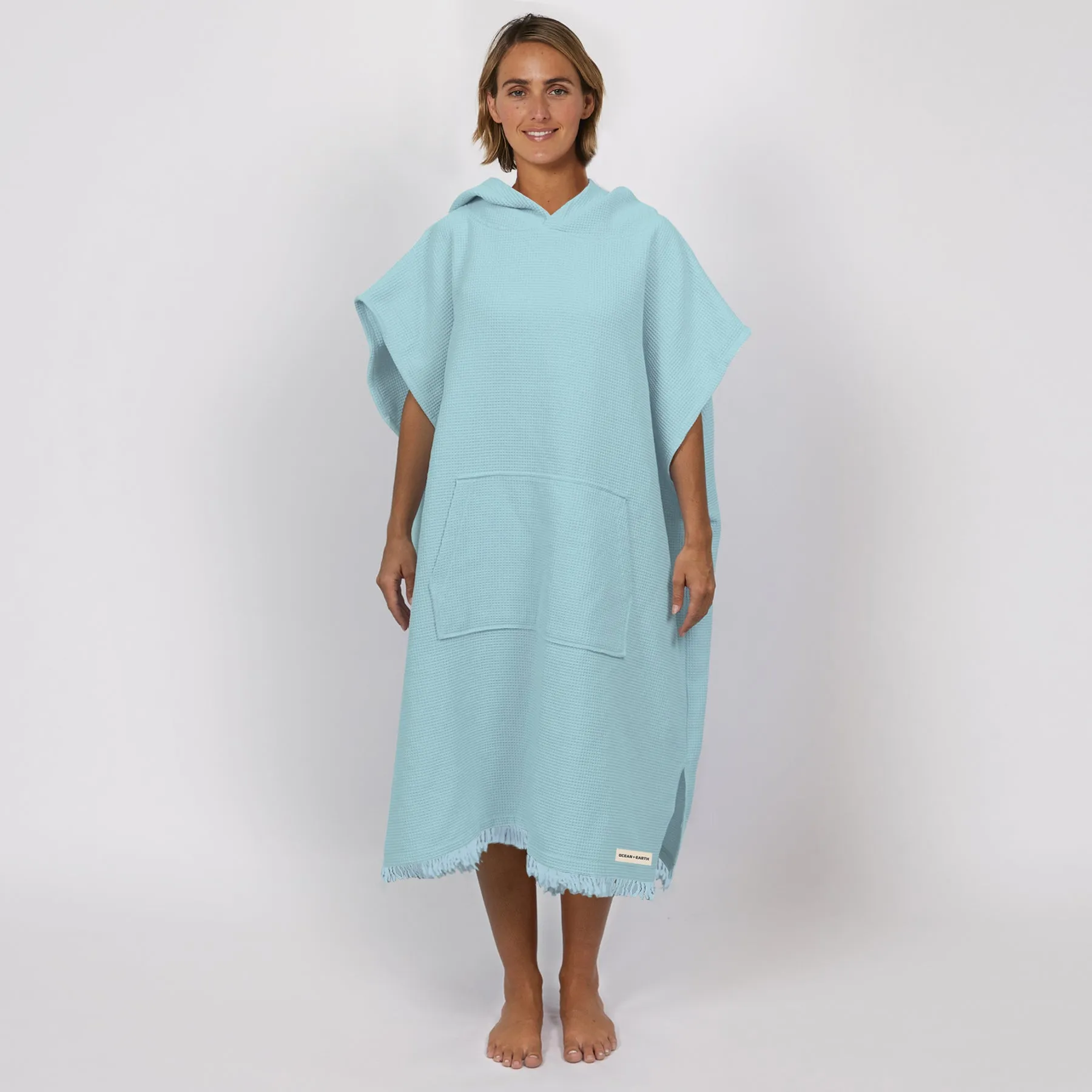 Ladies Waffle Poncho- Hooded Poncho Towel