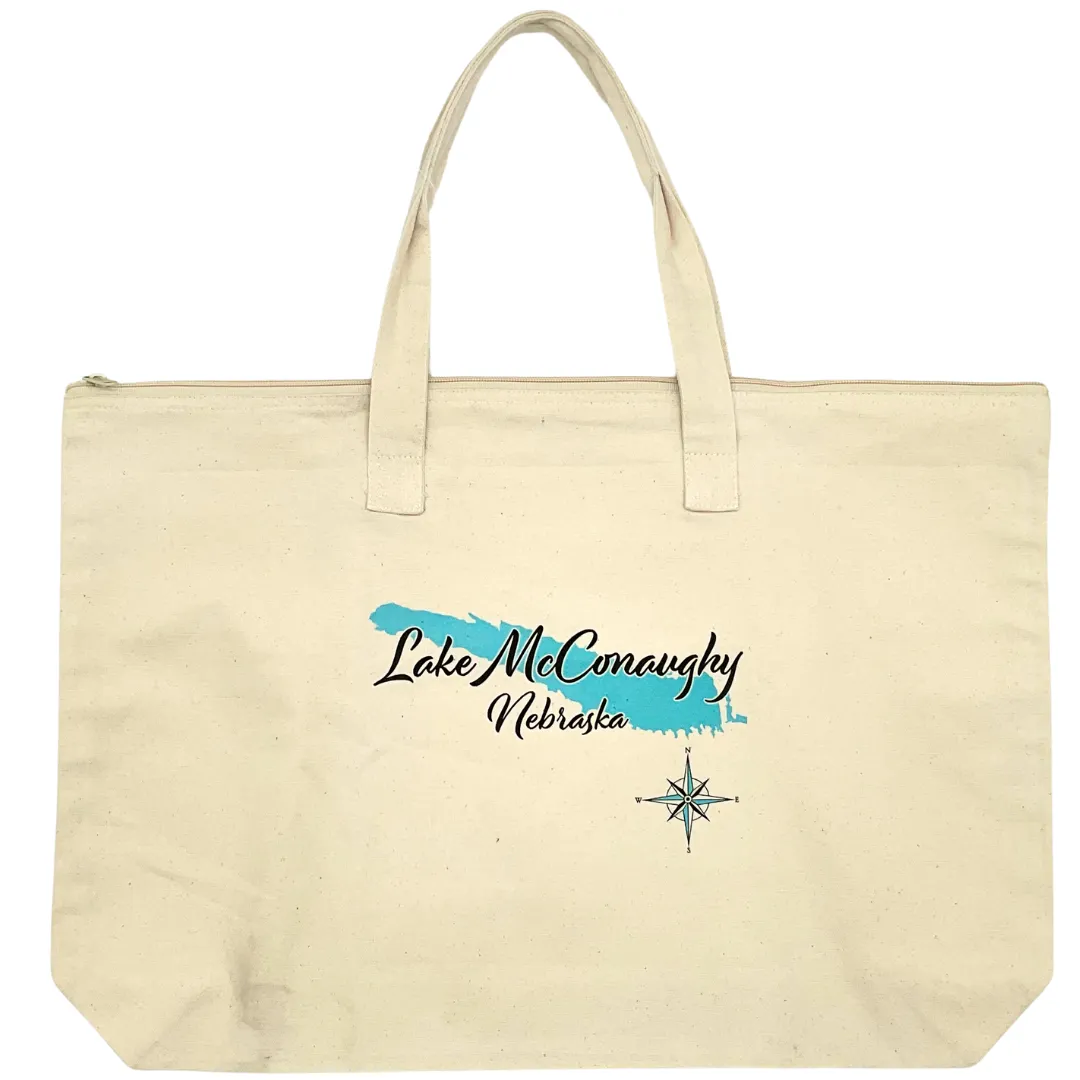 Lake McConaughy Fabric Canvas Tote