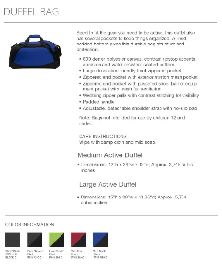 Lambda Chi Alpha Duffel Bag