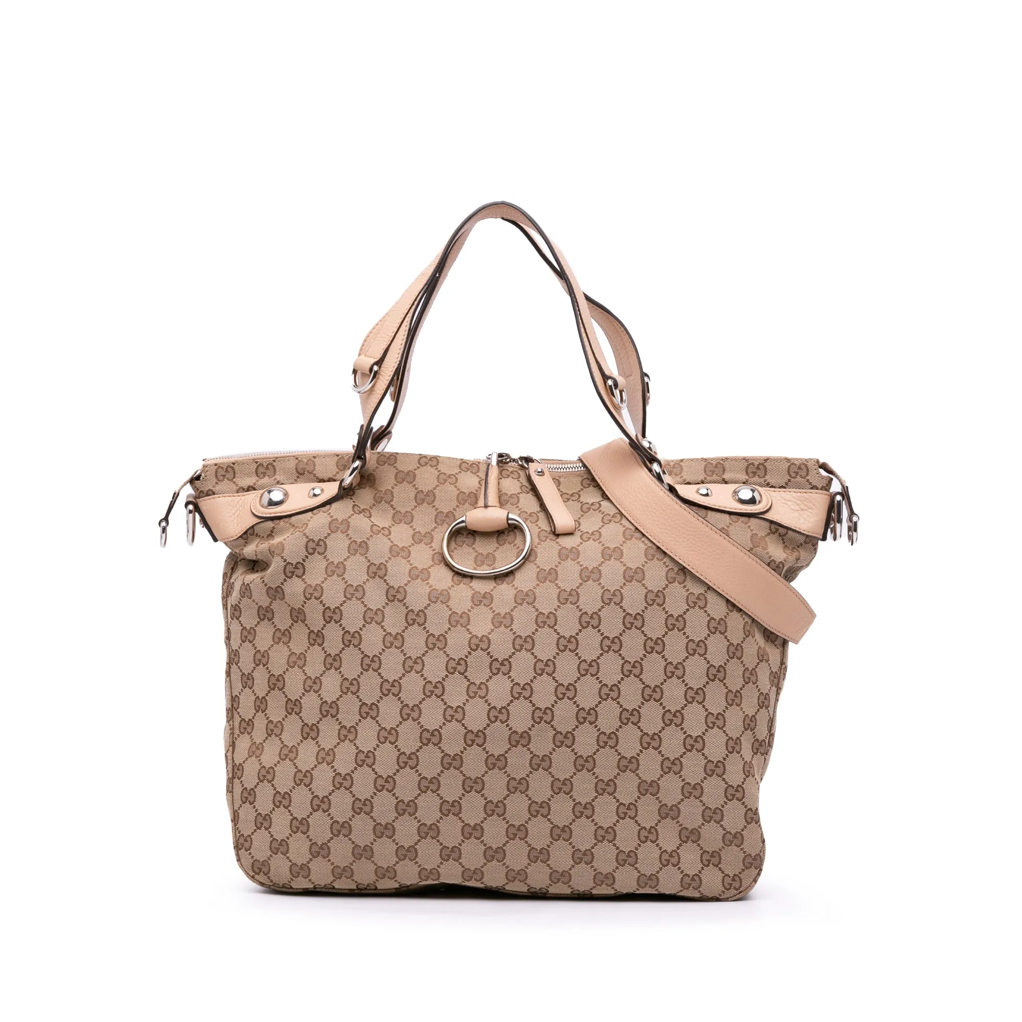 Large GG Canvas Icon Bit Satchel
