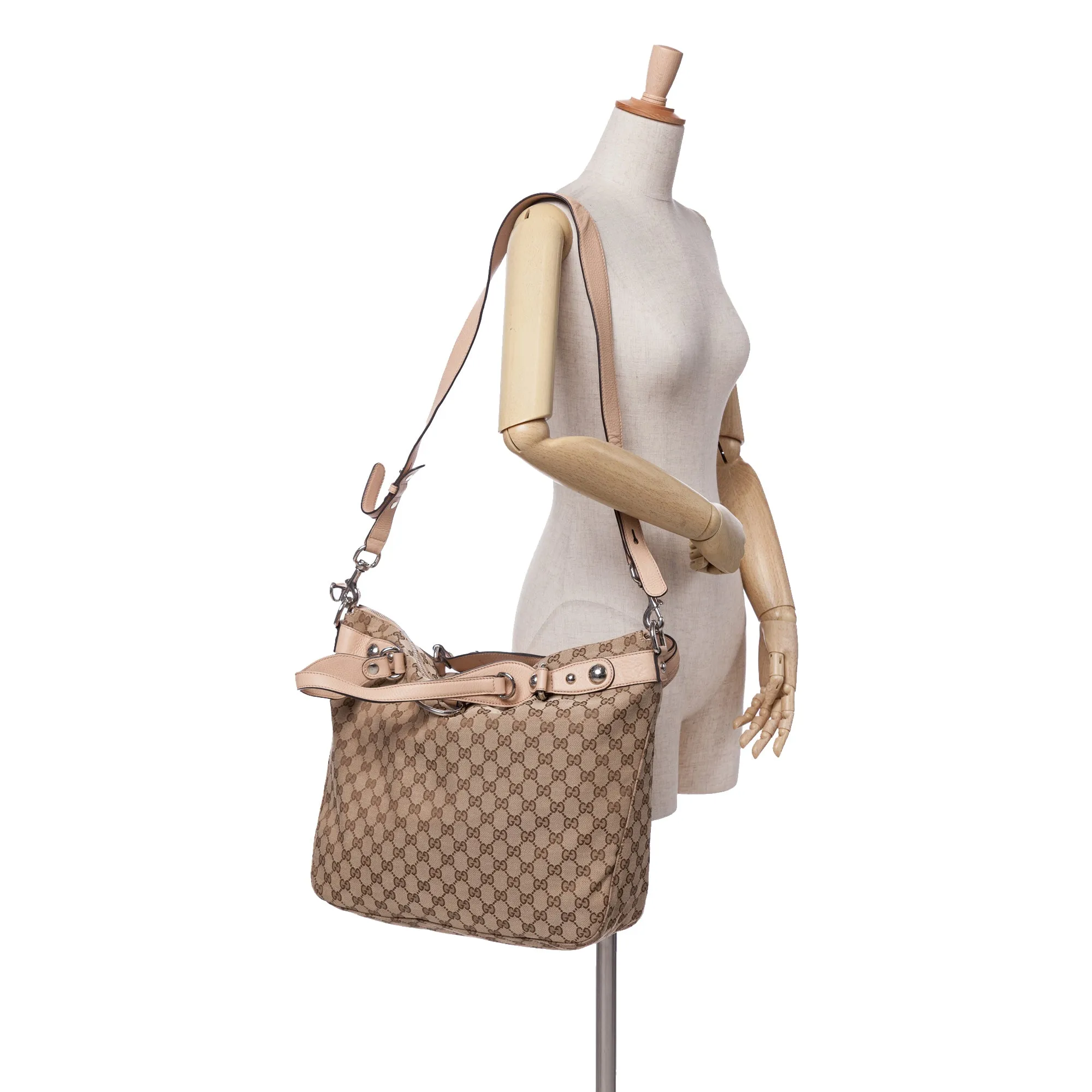 Large GG Canvas Icon Bit Satchel