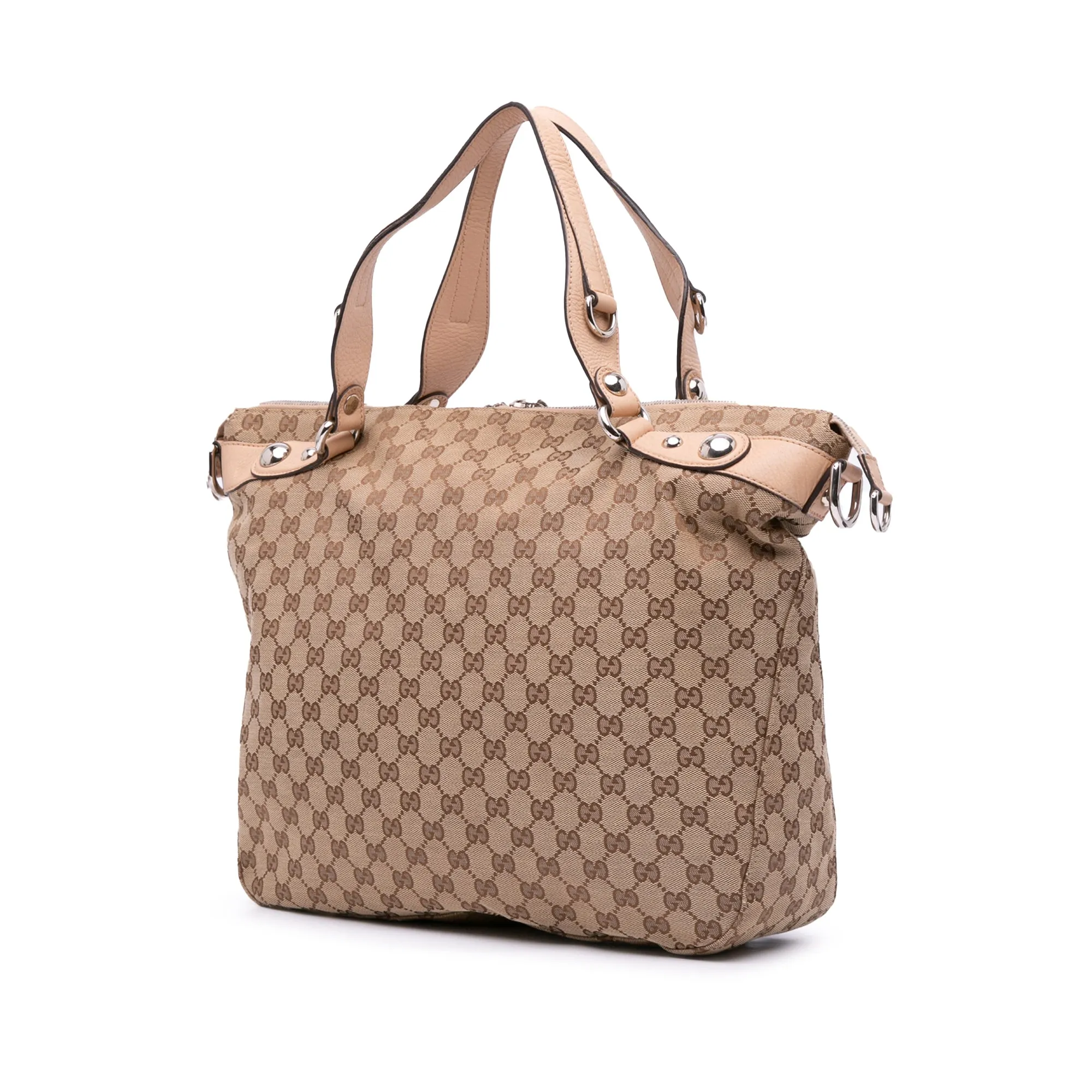 Large GG Canvas Icon Bit Satchel