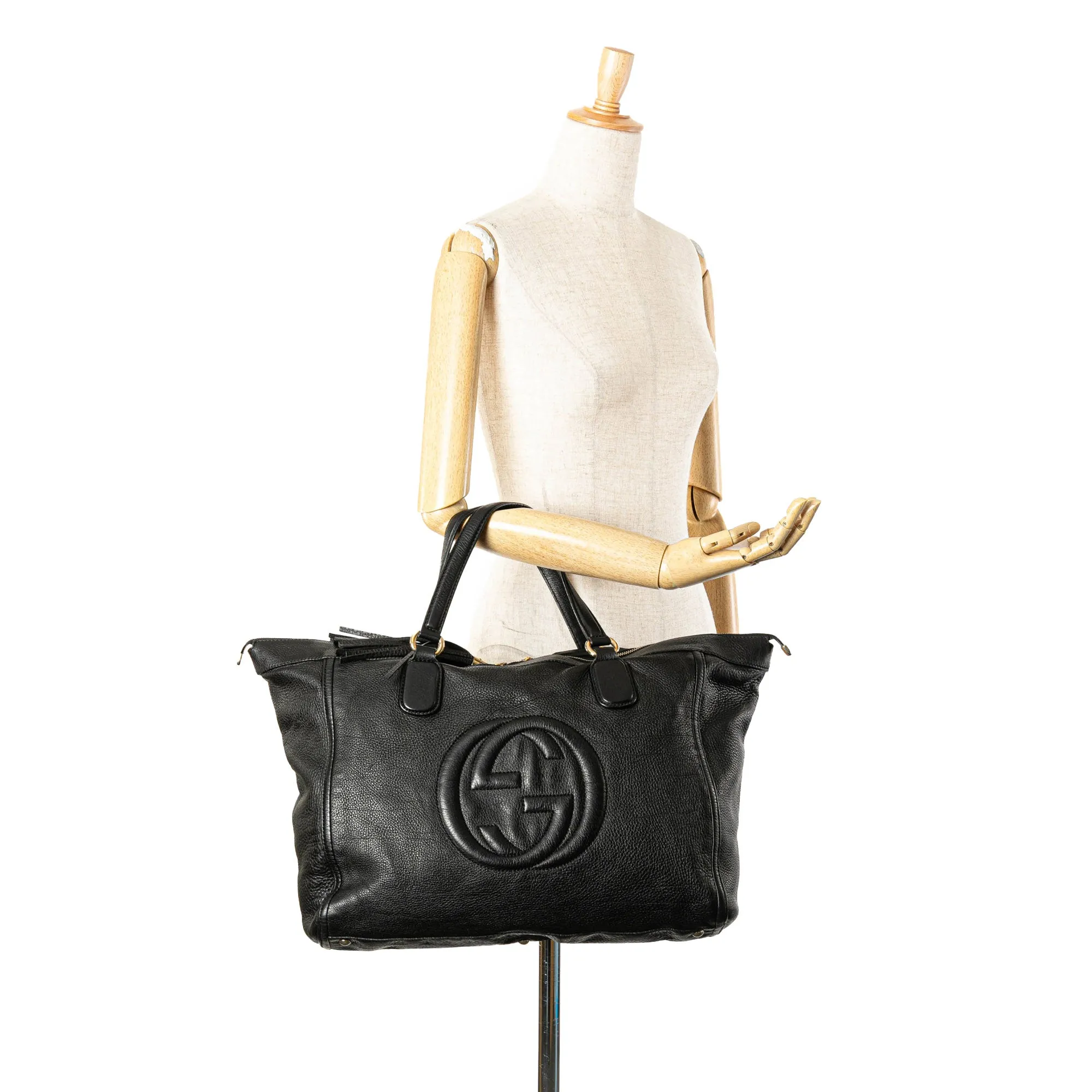 Large Leather Soho Zip Tote