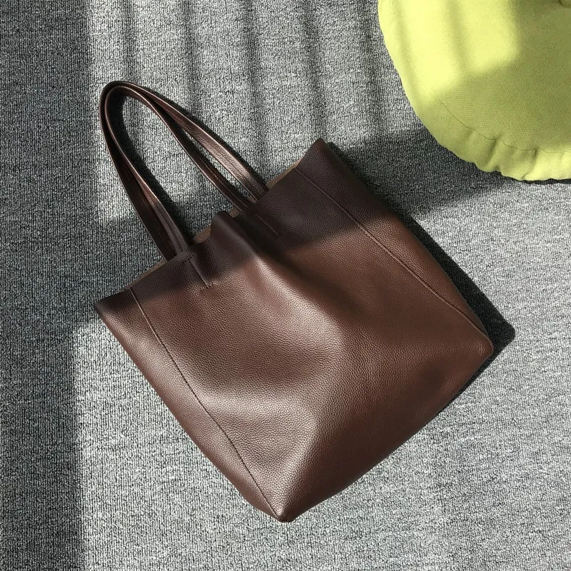 Large Leather Tote Bag Womens Leather Tote Bags Dark Brown Leather Laptop Tote Bag