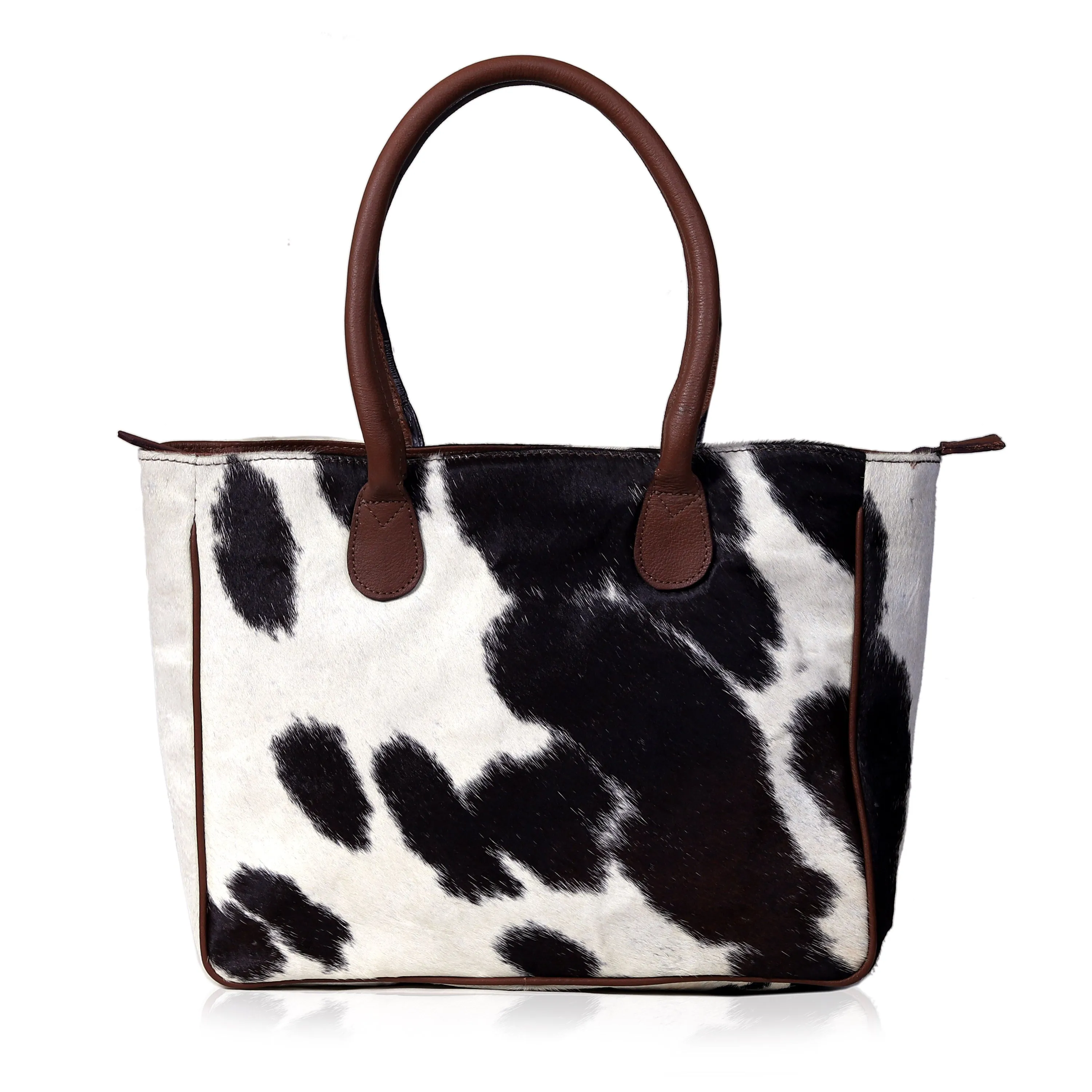 Leather Hairon tote handbag