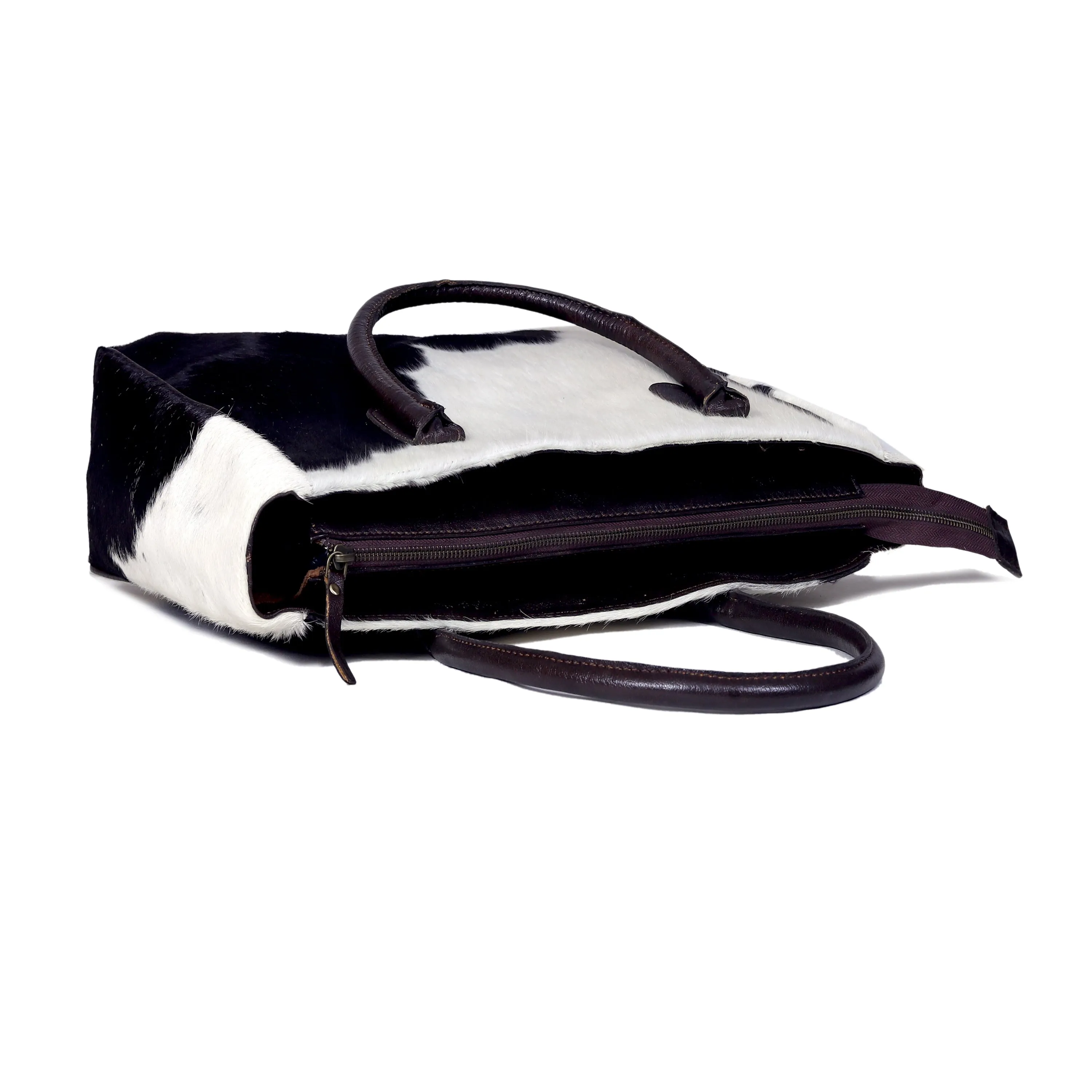Leather Hairon tote handbag