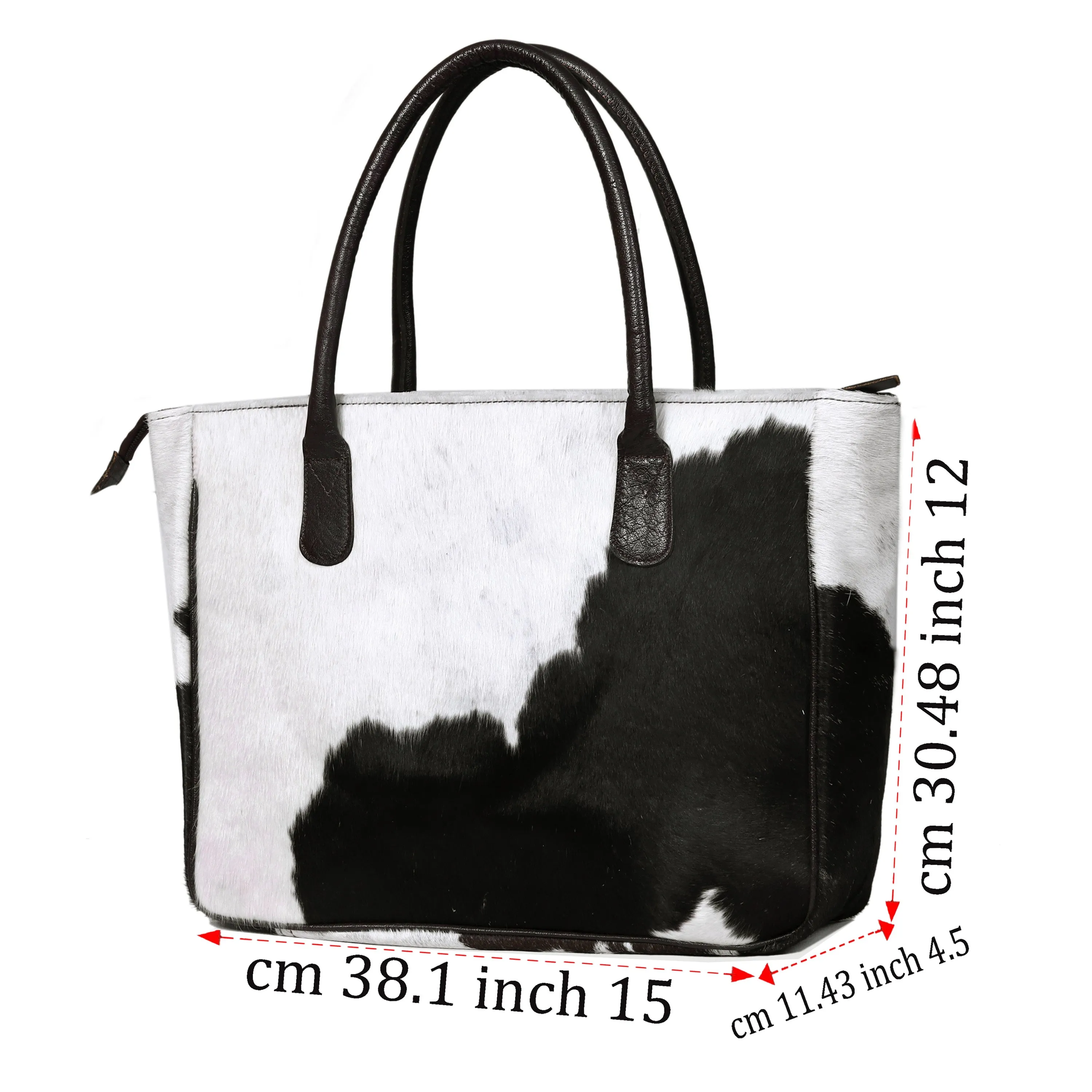 Leather Hairon tote handbag
