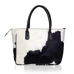 Leather Hairon tote handbag