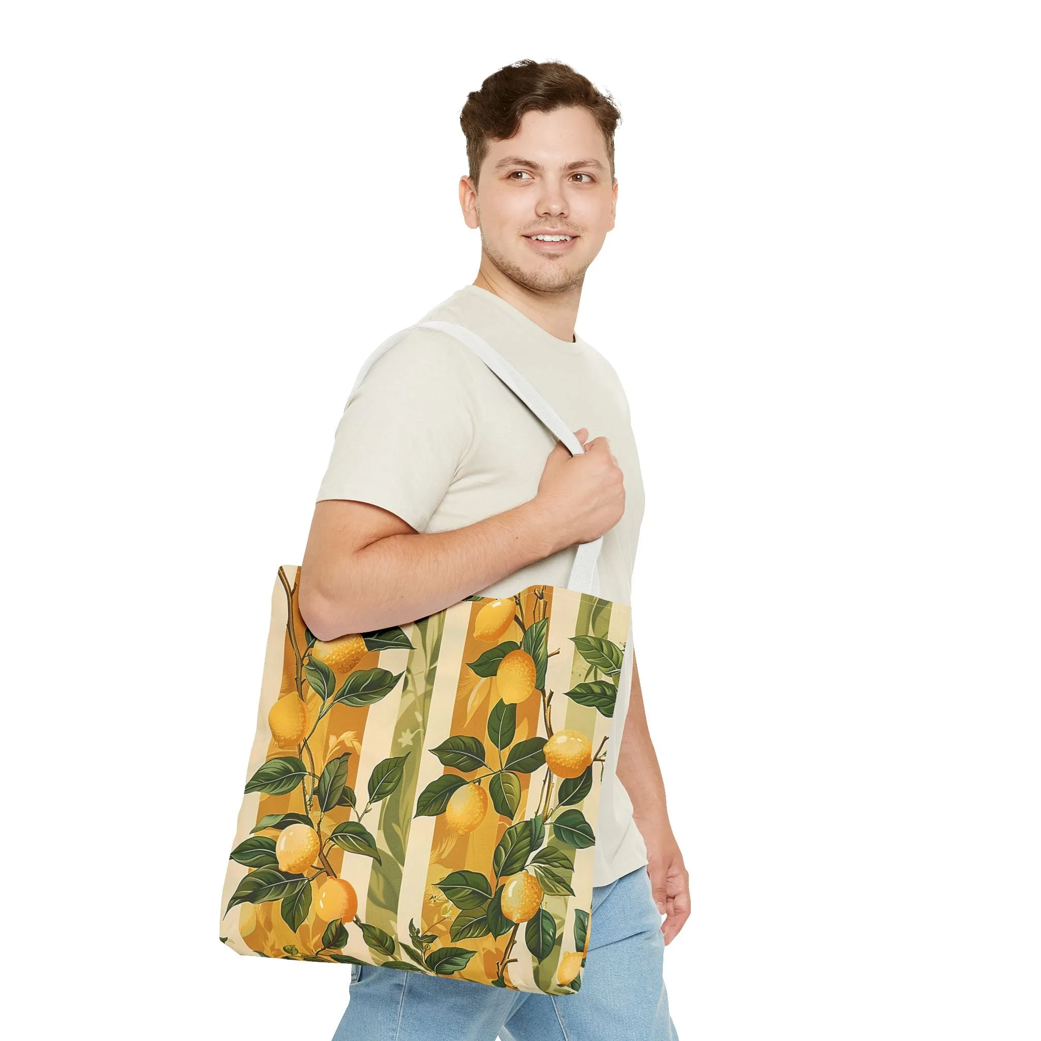 Lemon Grove Elegance Tote Bag - Fresh, Fruity, and Full of European Charm! Available in 3 sizes.
