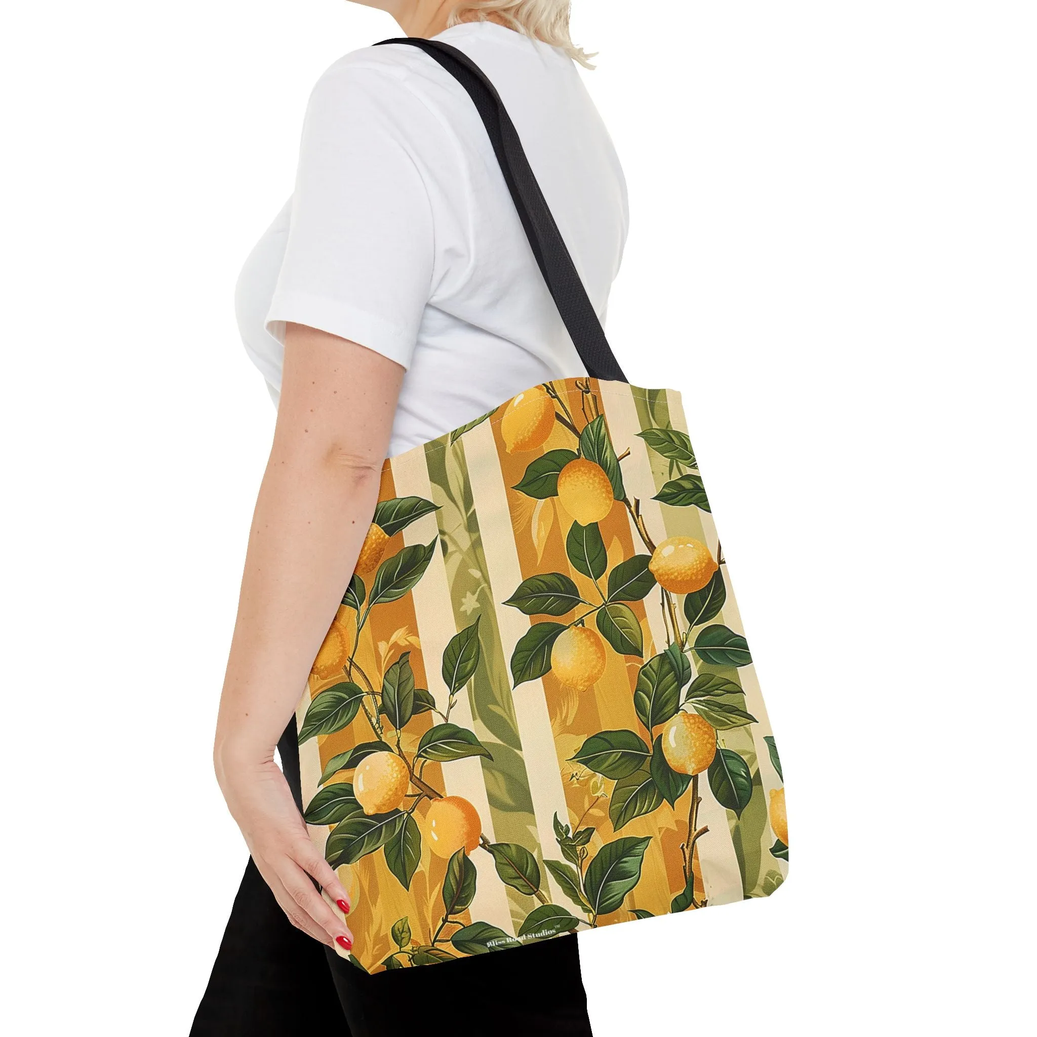 Lemon Grove Elegance Tote Bag - Fresh, Fruity, and Full of European Charm! Available in 3 sizes.