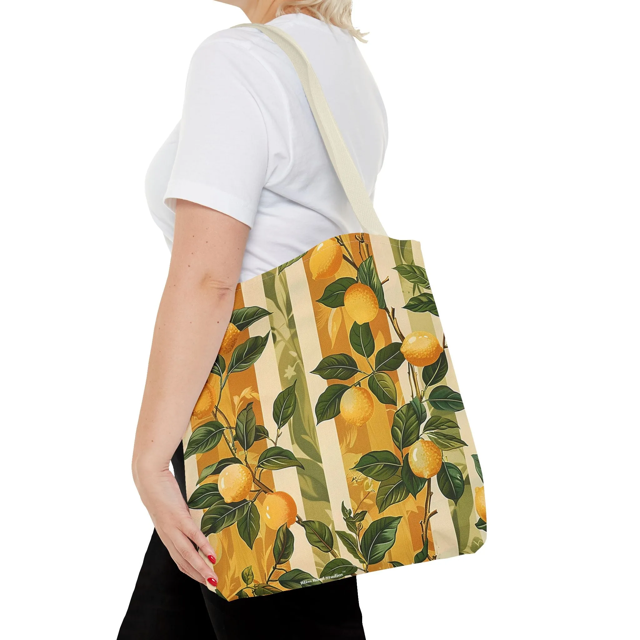 Lemon Grove Elegance Tote Bag - Fresh, Fruity, and Full of European Charm! Available in 3 sizes.