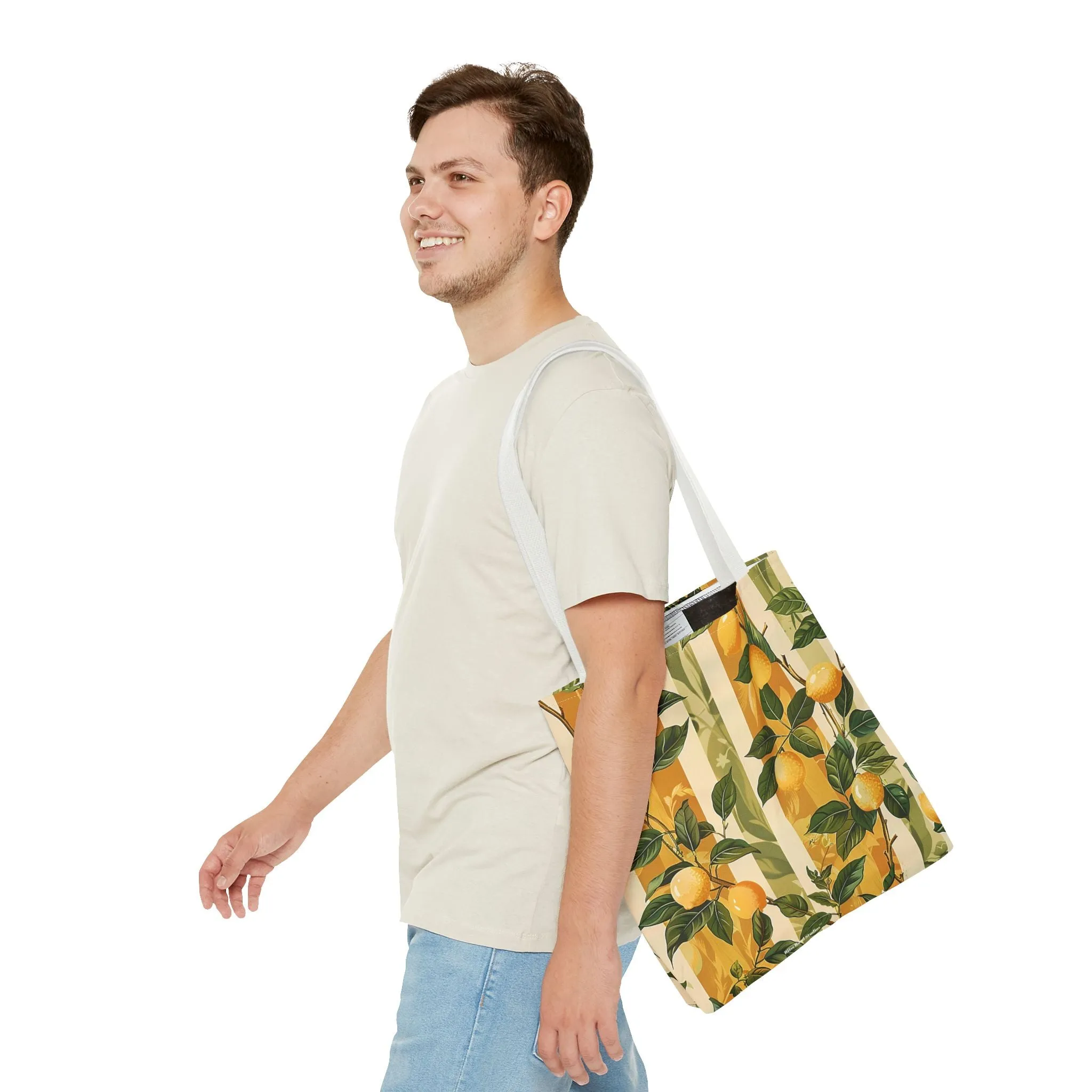 Lemon Grove Elegance Tote Bag - Fresh, Fruity, and Full of European Charm! Available in 3 sizes.