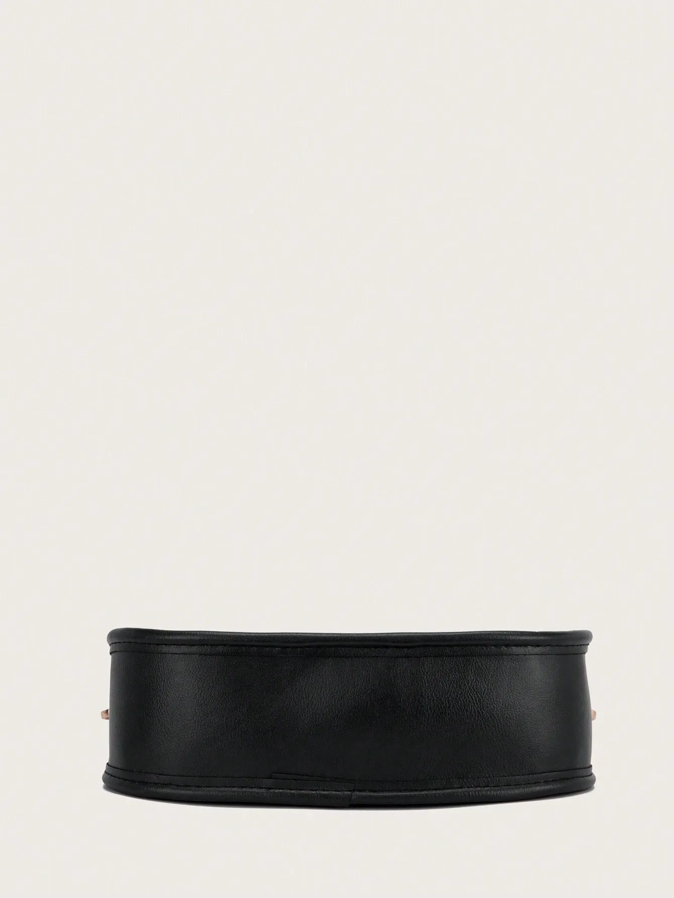Letter Printed Zipper Closure Shoulder Bag