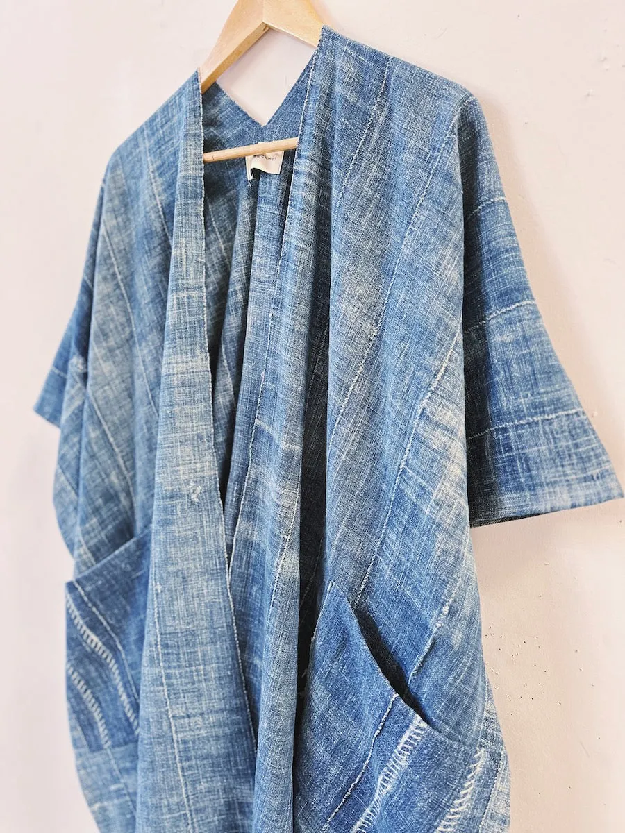 Light Indigo Vest With Pockets