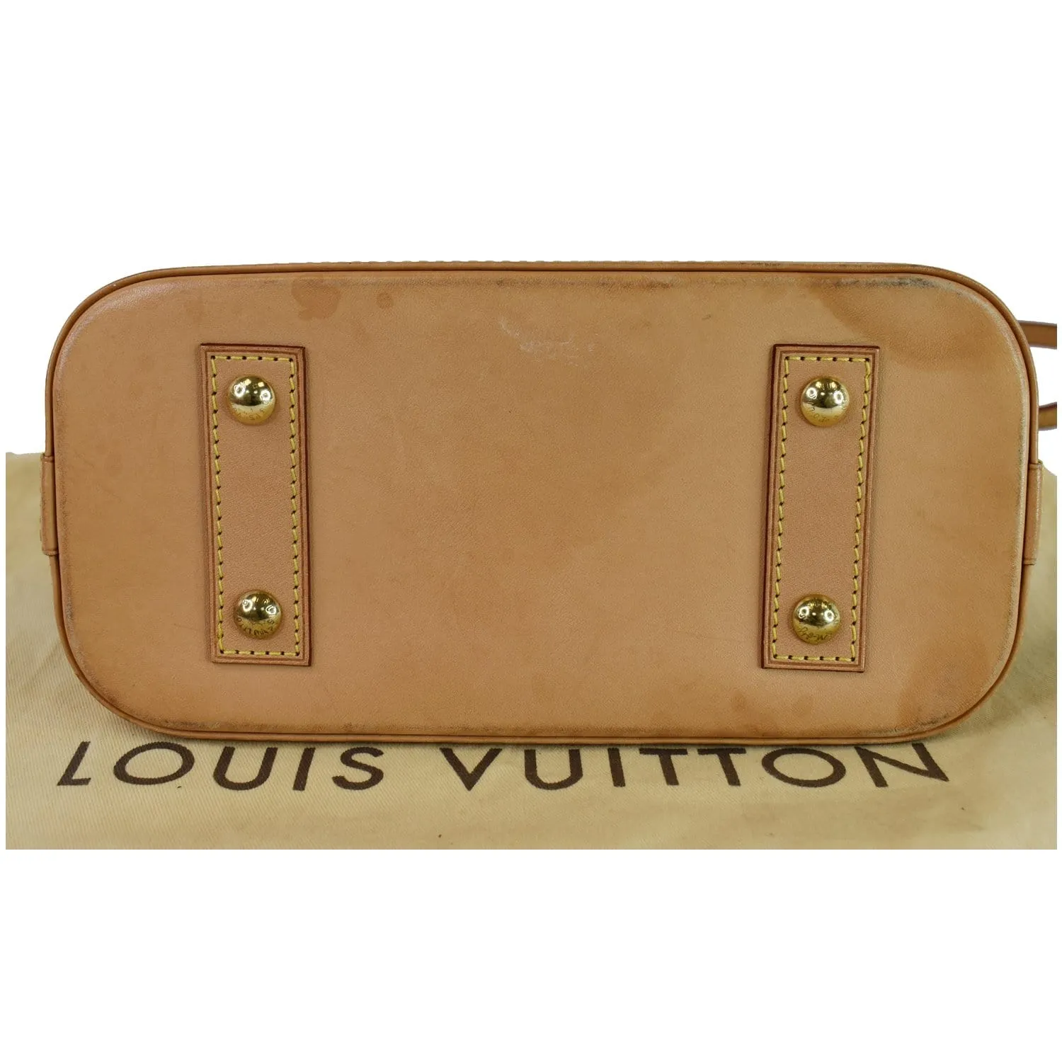 LOUIS VUITTON Alma BB Monogram Canvas Satchel Crossbody Bag Brown
