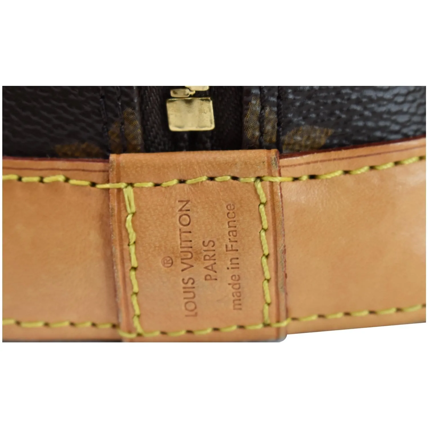 LOUIS VUITTON Alma BB Monogram Canvas Satchel Crossbody Bag Brown