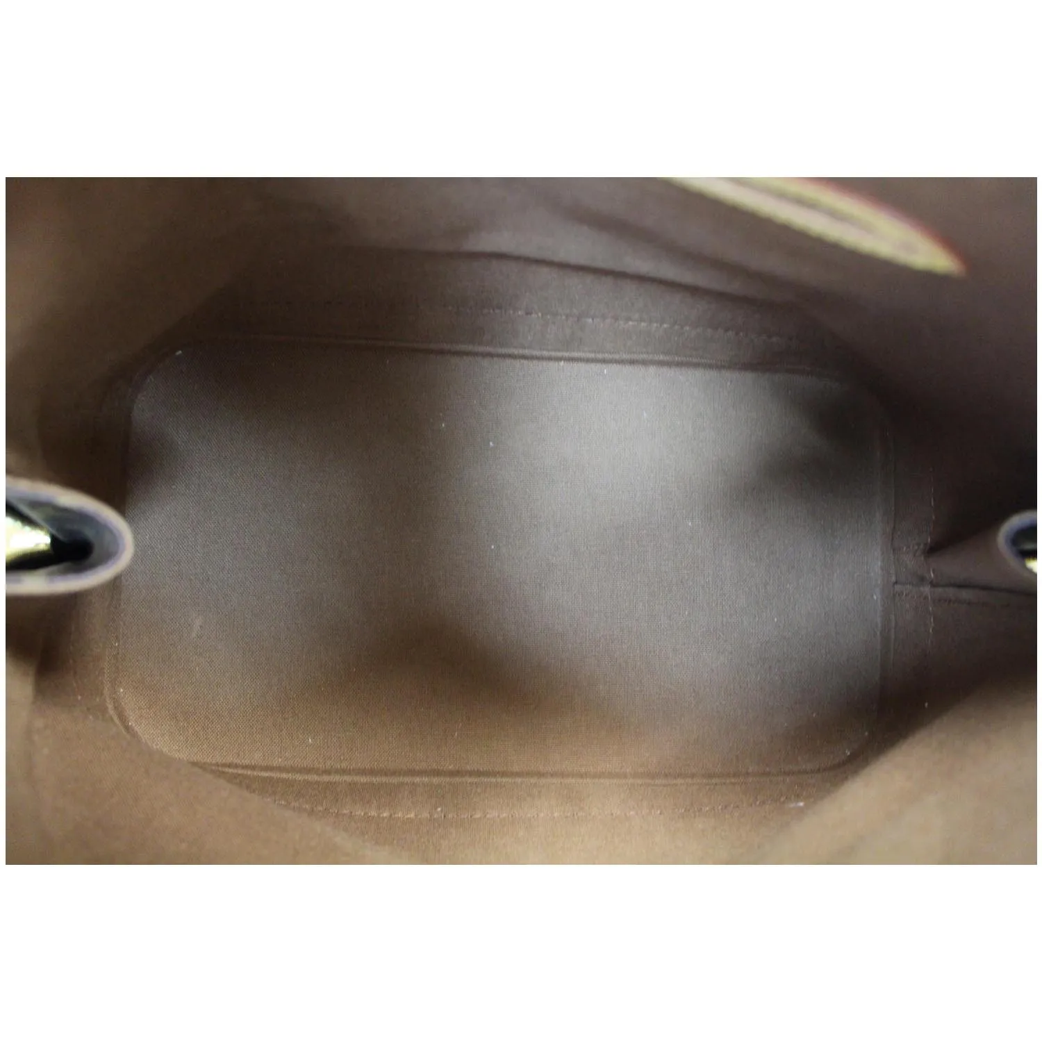 LOUIS VUITTON Alma Monogram Canvas Satchel Bag Brown