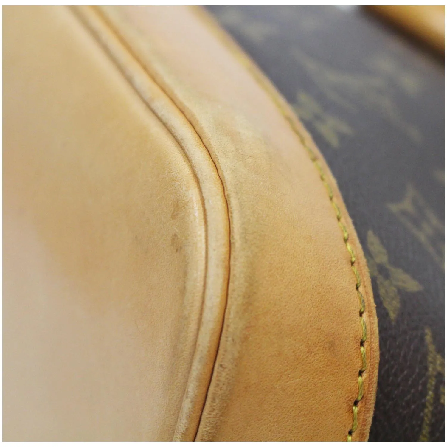 LOUIS VUITTON Alma Monogram Canvas Satchel Bag Brown