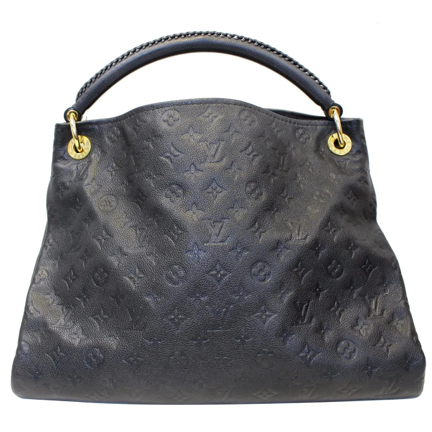 LOUIS VUITTON Artsy MM Empreinte Monogram Shoulder Bag Black