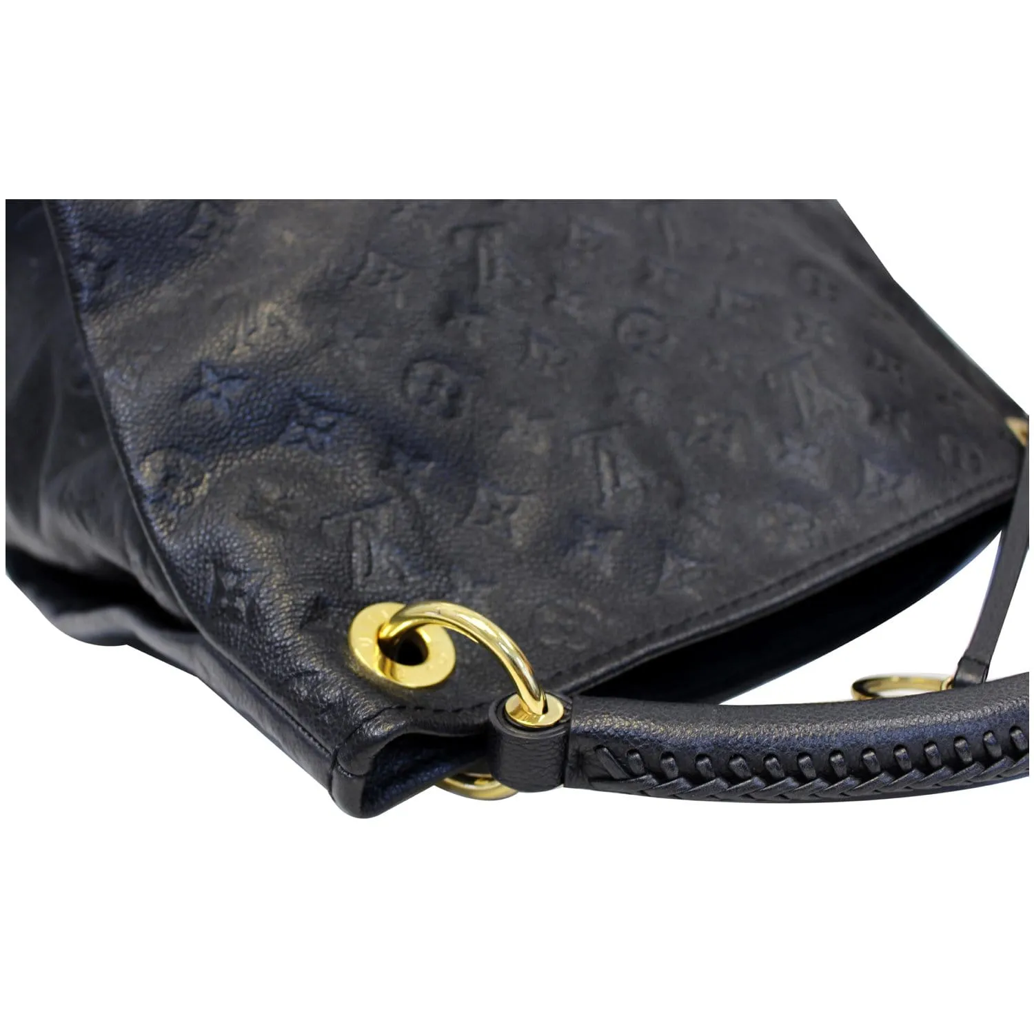 LOUIS VUITTON Artsy MM Empreinte Monogram Shoulder Bag Black