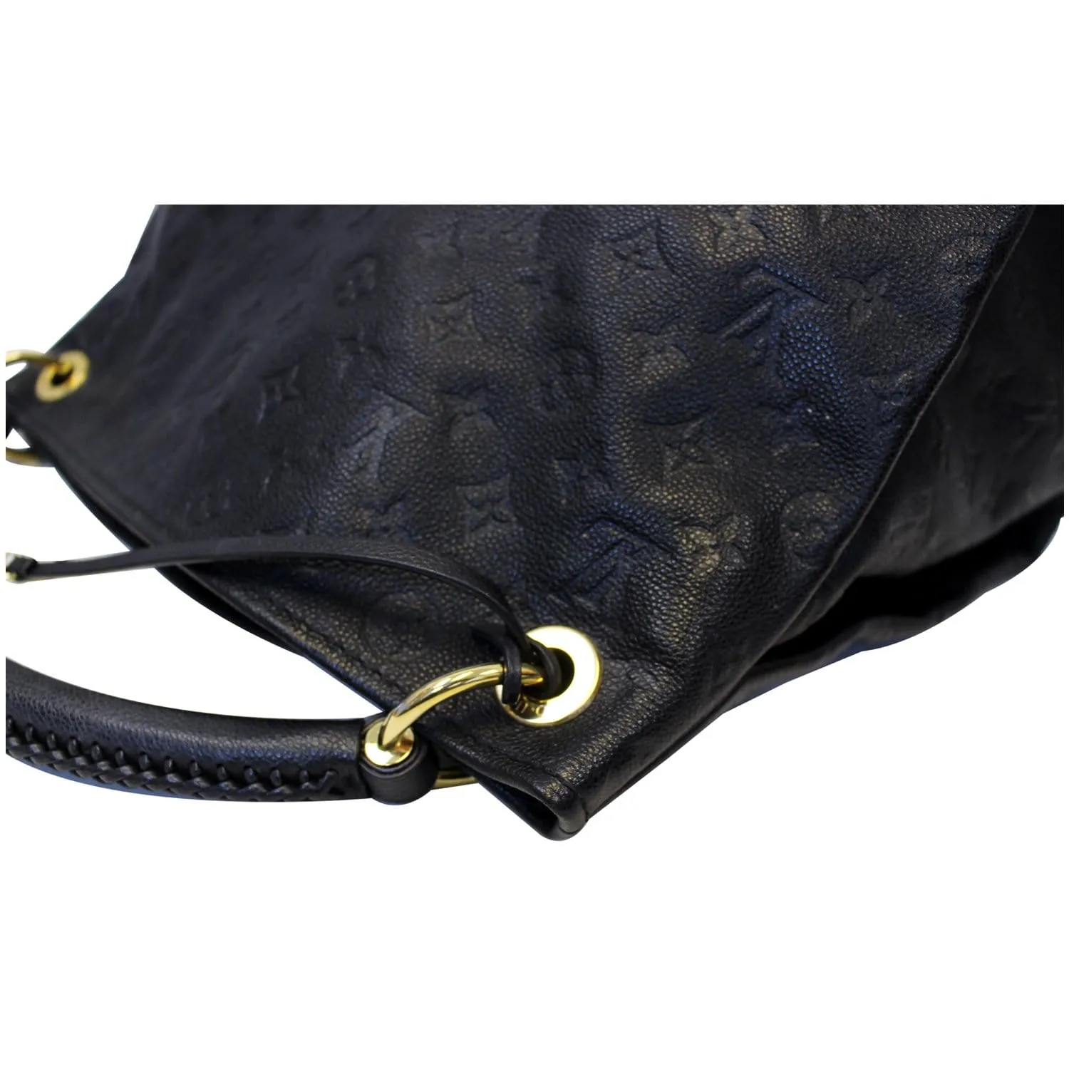 LOUIS VUITTON Artsy MM Empreinte Monogram Shoulder Bag Black