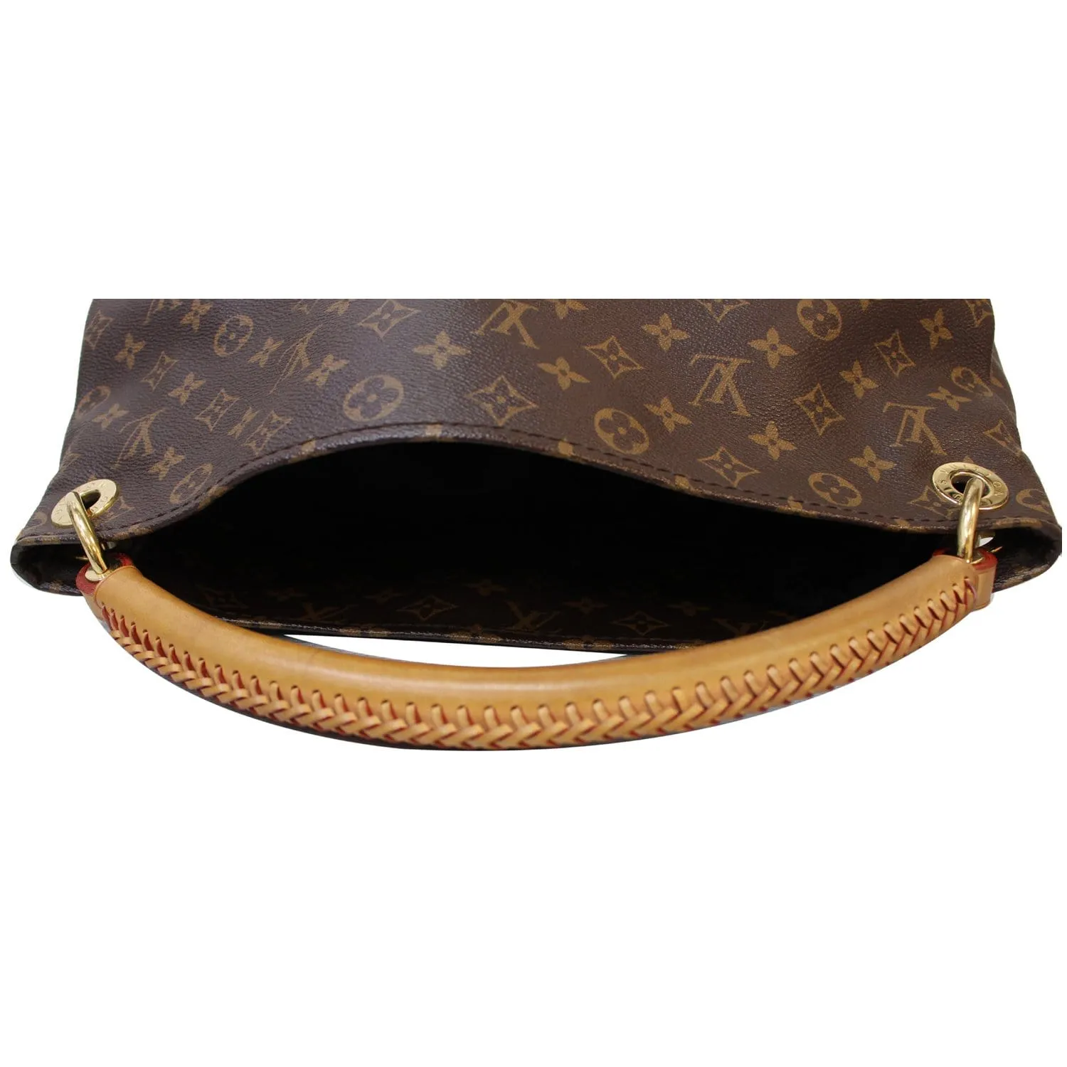 LOUIS VUITTON Artsy MM Monogram Canvas Shoulder Bag Brown