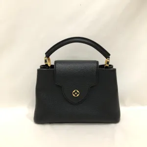 Louis Vuitton Black Taurillon Leather Capucines PM Tote Sku# 82979