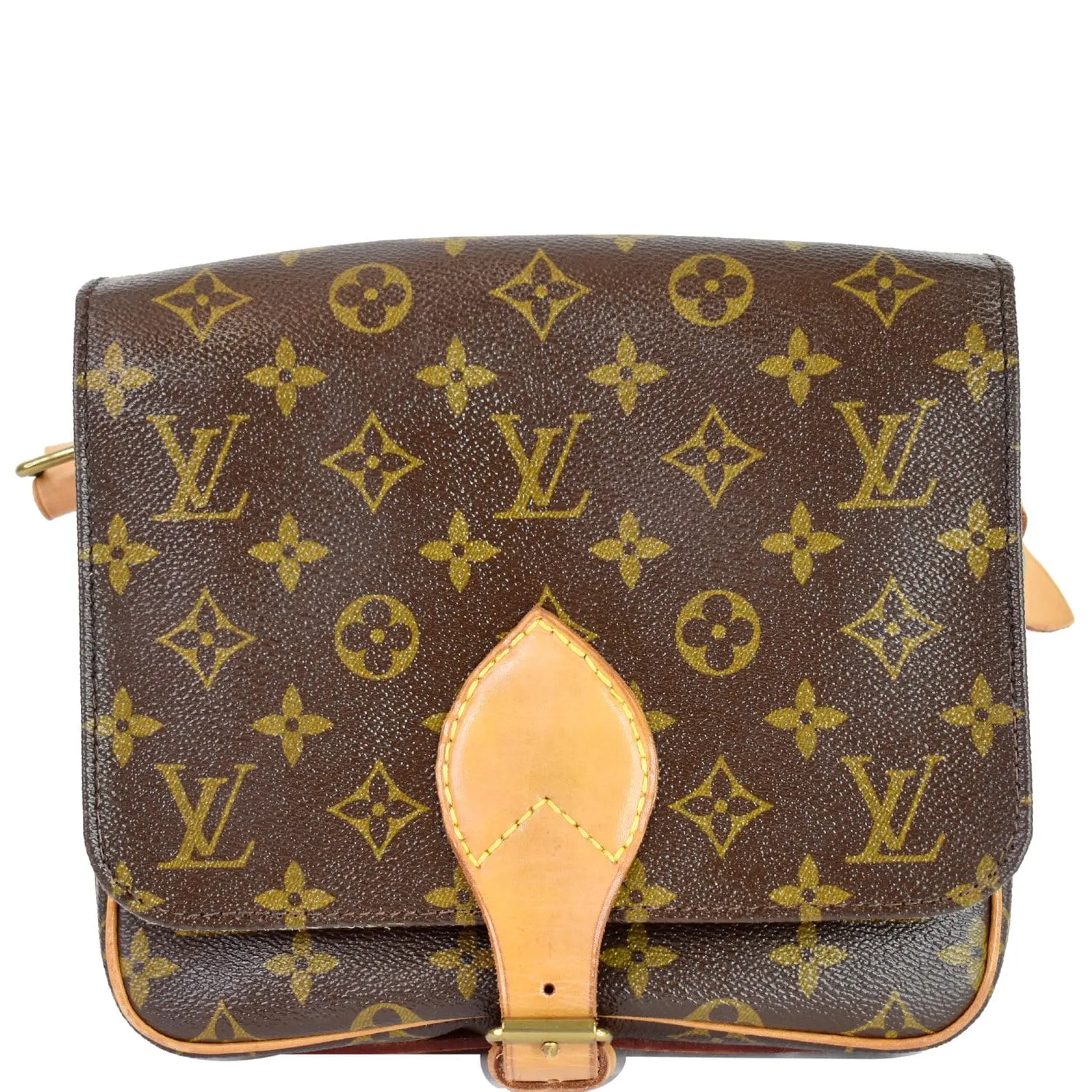 LOUIS VUITTON Cartouchiere PM Monogram Canvas Shoulder Bag Brown