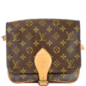 LOUIS VUITTON Cartouchiere PM Monogram Canvas Shoulder Bag Brown