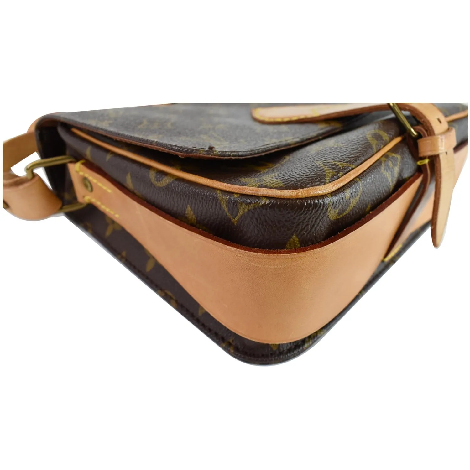 LOUIS VUITTON Cartouchiere PM Monogram Canvas Shoulder Bag Brown