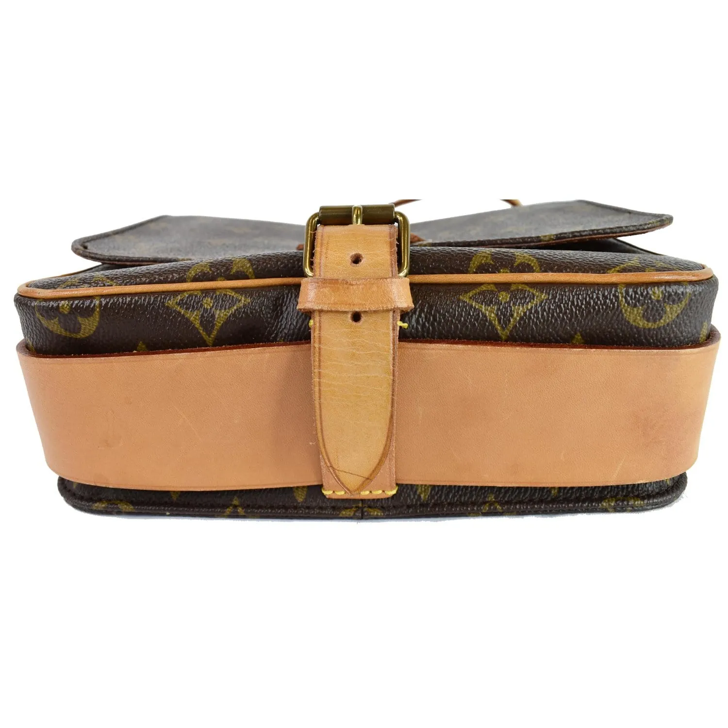 LOUIS VUITTON Cartouchiere PM Monogram Canvas Shoulder Bag Brown