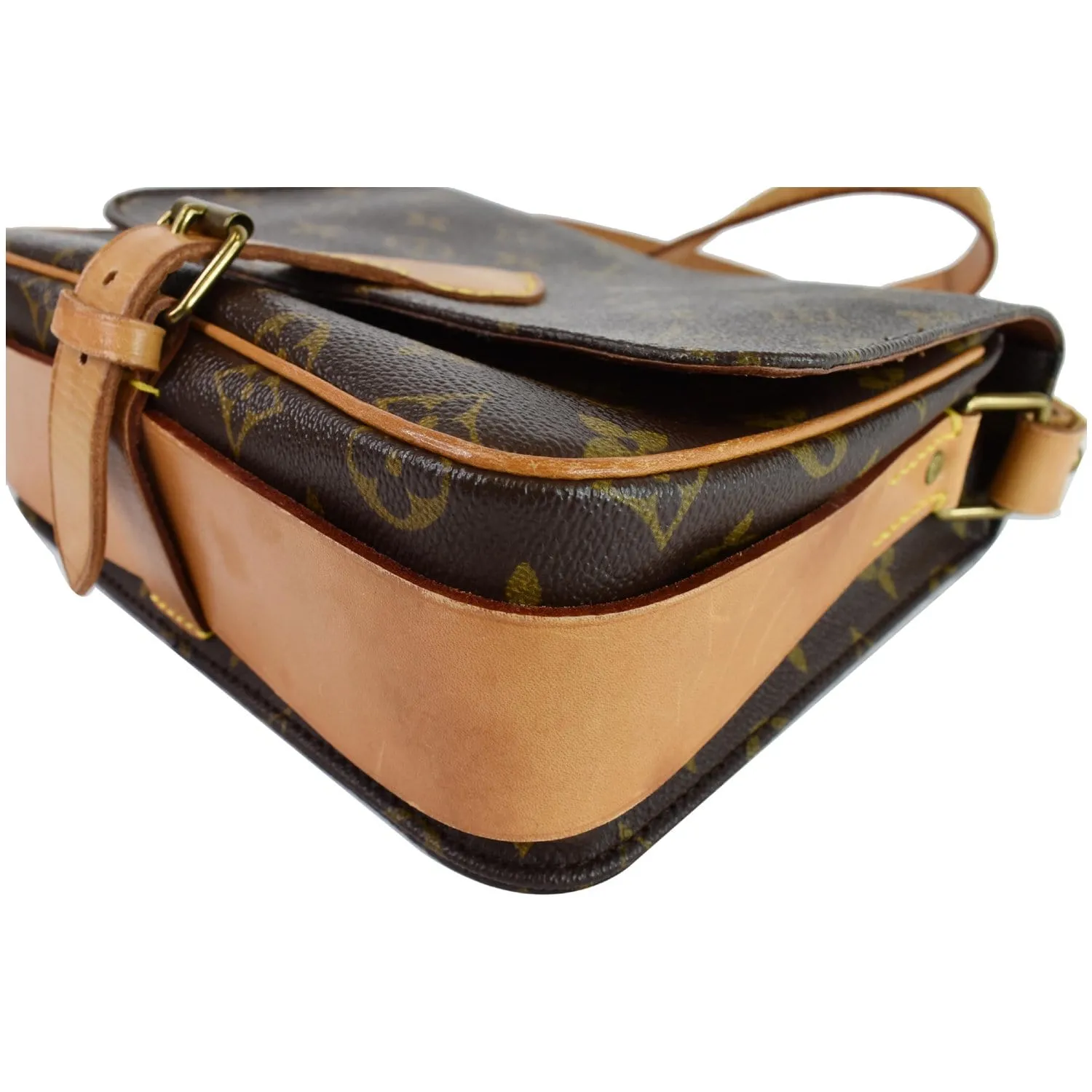 LOUIS VUITTON Cartouchiere PM Monogram Canvas Shoulder Bag Brown