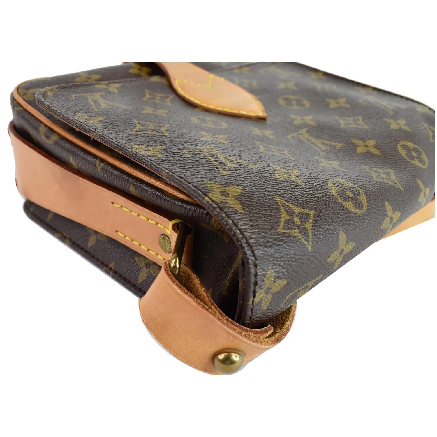 LOUIS VUITTON Cartouchiere PM Monogram Canvas Shoulder Bag Brown