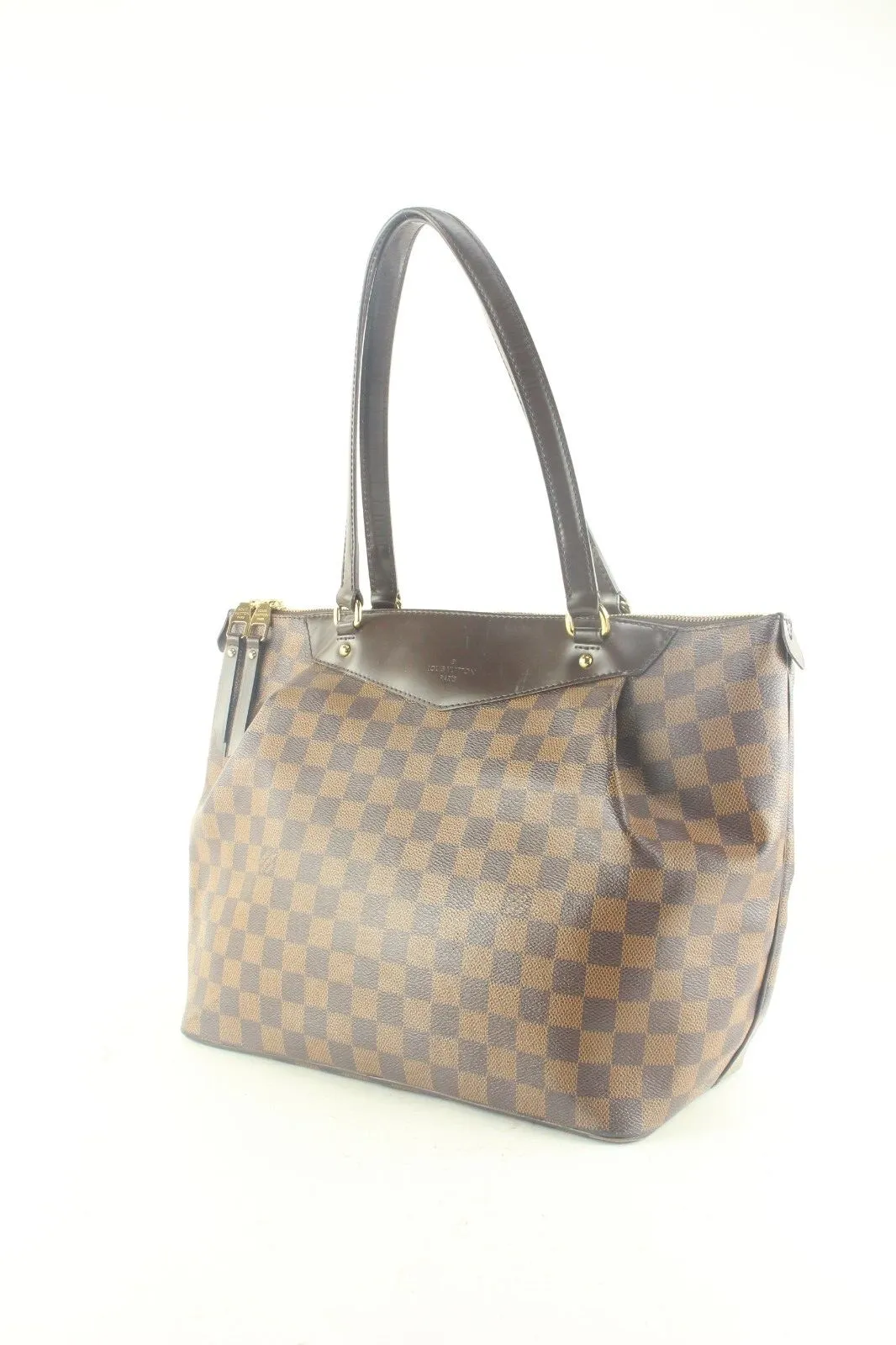 Louis Vuitton Damiier Ebene Westminster GM Zip Tote Shoulder Bag 3LV830K