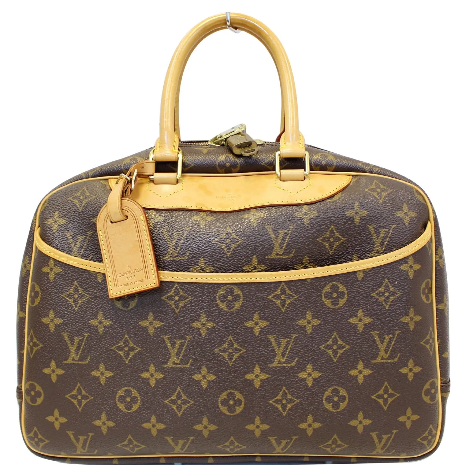 LOUIS VUITTON Deauville Monogram Canvas Boston Satchel Bag Brown - 15% OFF