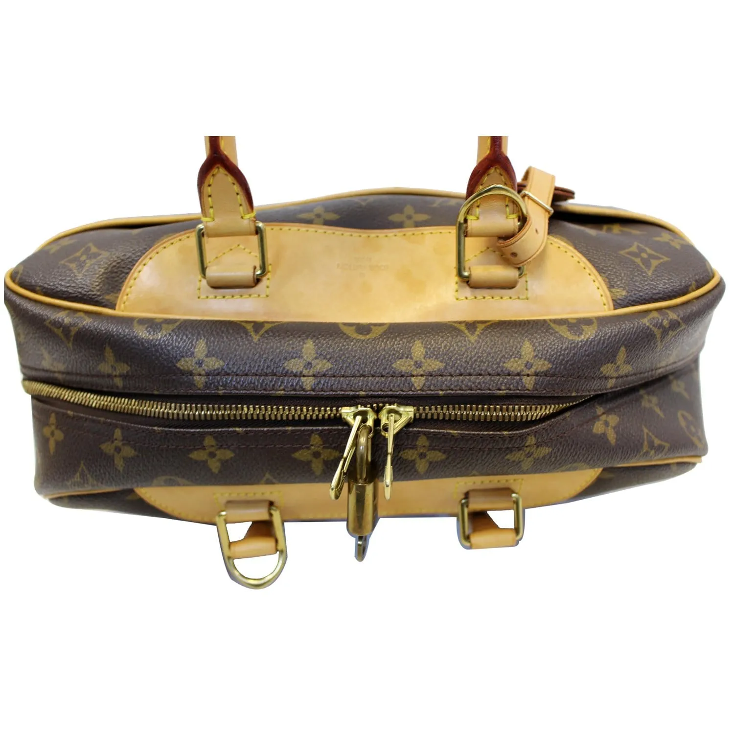LOUIS VUITTON Deauville Monogram Canvas Boston Satchel Bag Brown - 15% OFF