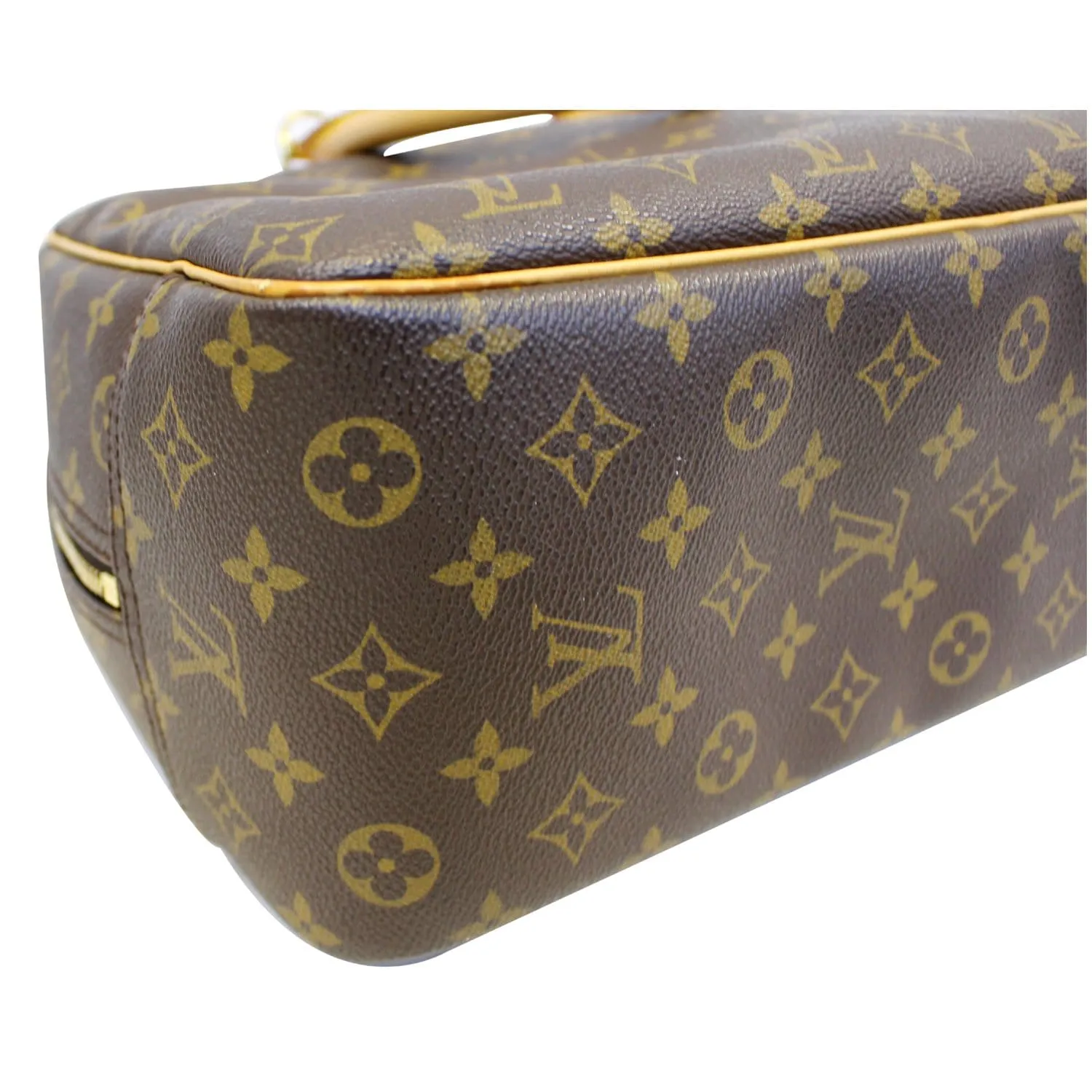 LOUIS VUITTON Deauville Monogram Canvas Boston Satchel Bag Brown - 15% OFF