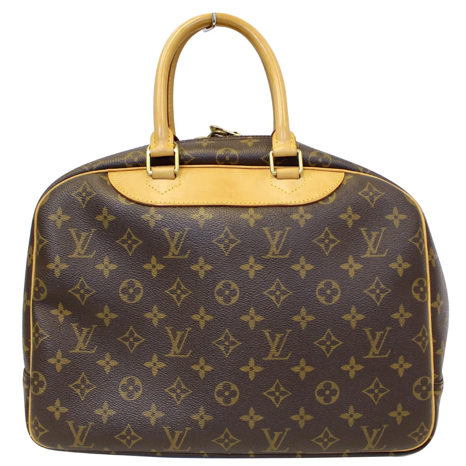 LOUIS VUITTON Deauville Monogram Canvas Boston Satchel Bag Brown - 15% OFF
