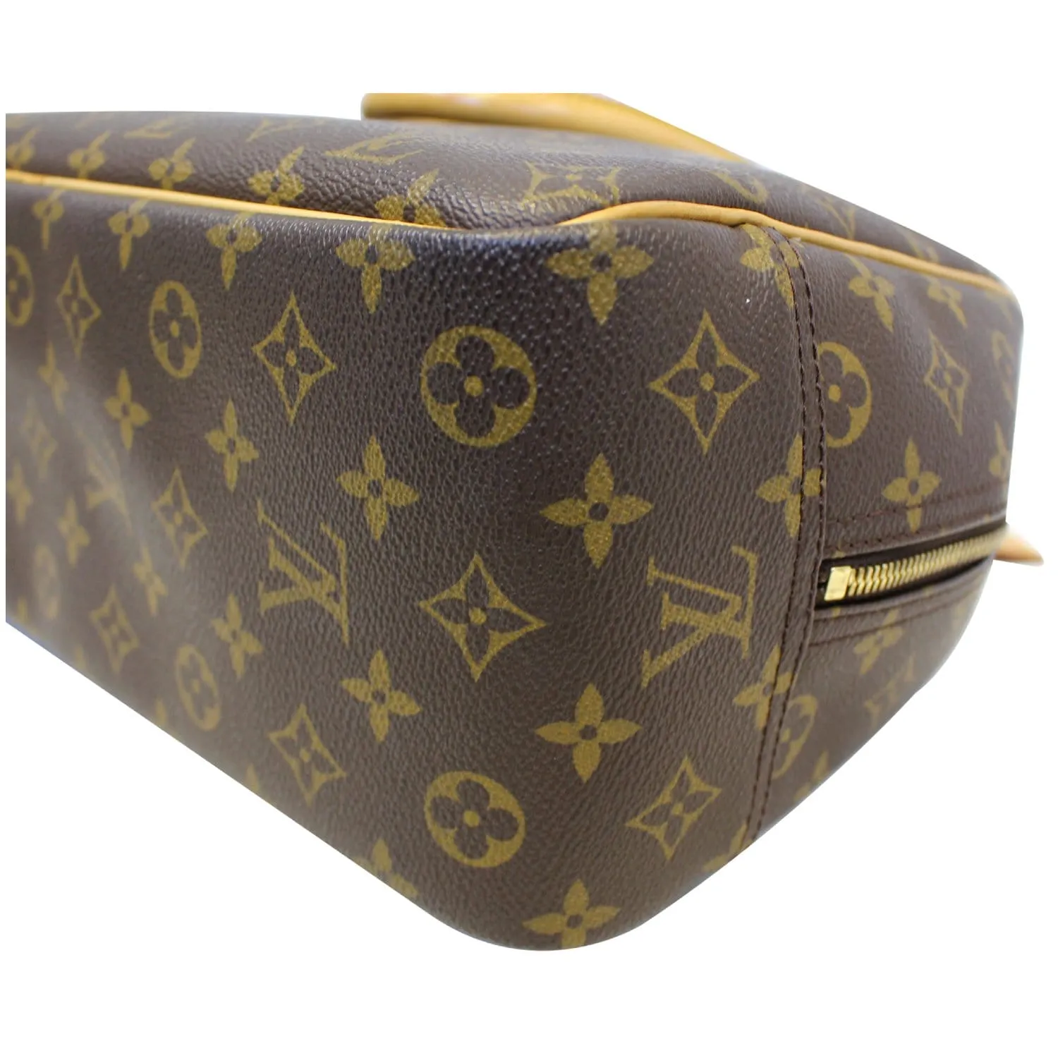 LOUIS VUITTON Deauville Monogram Canvas Boston Satchel Bag Brown - 15% OFF